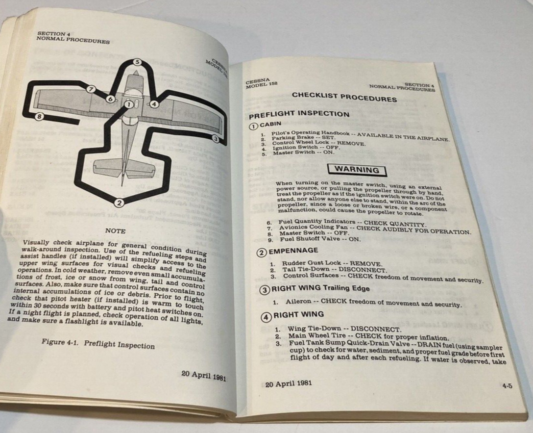 Cessna 1982 Model 152 Information Manual