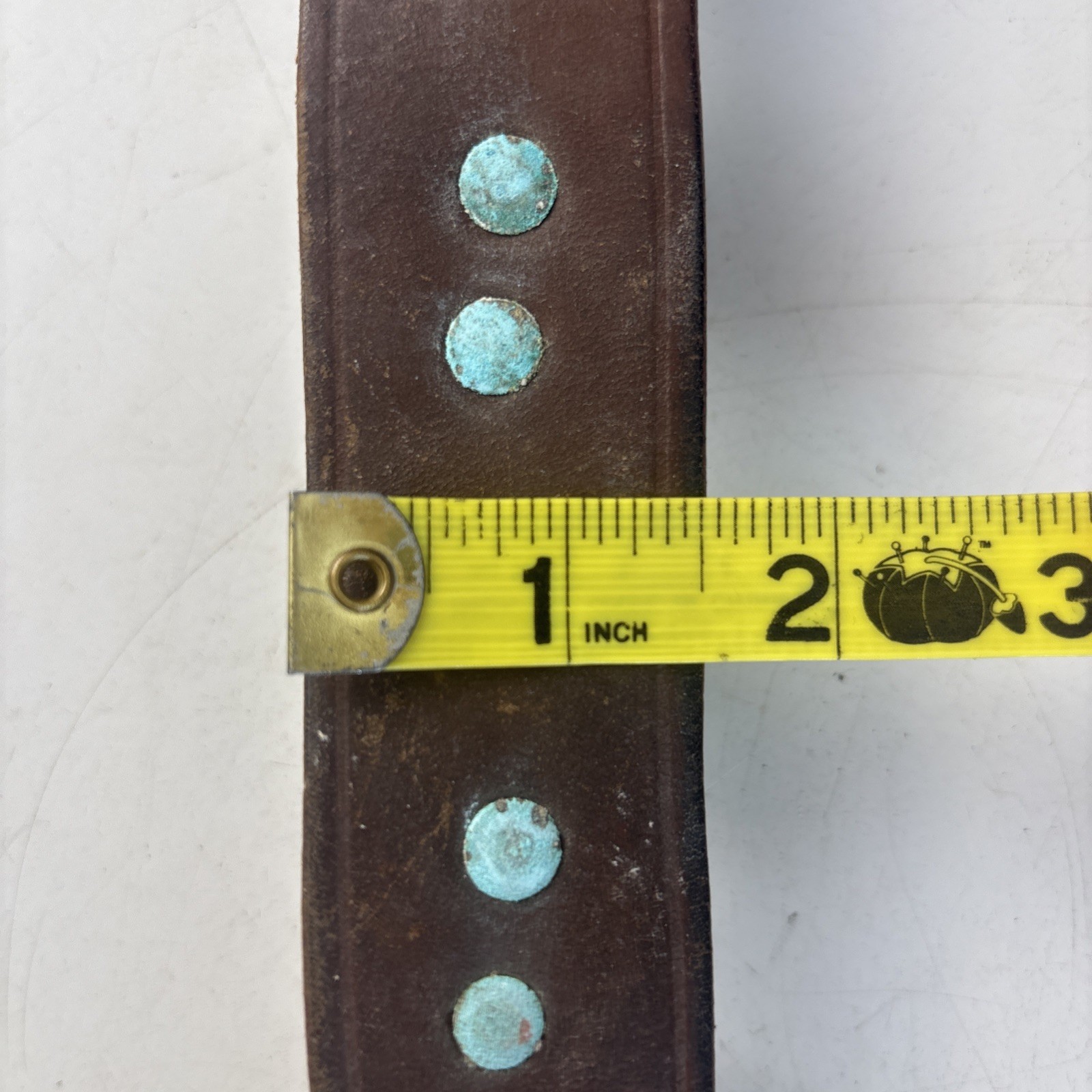 Antique 11 Brass Acorn Sleigh Bells on 41" Leather Strap w/ Copper Rivets VIDEO