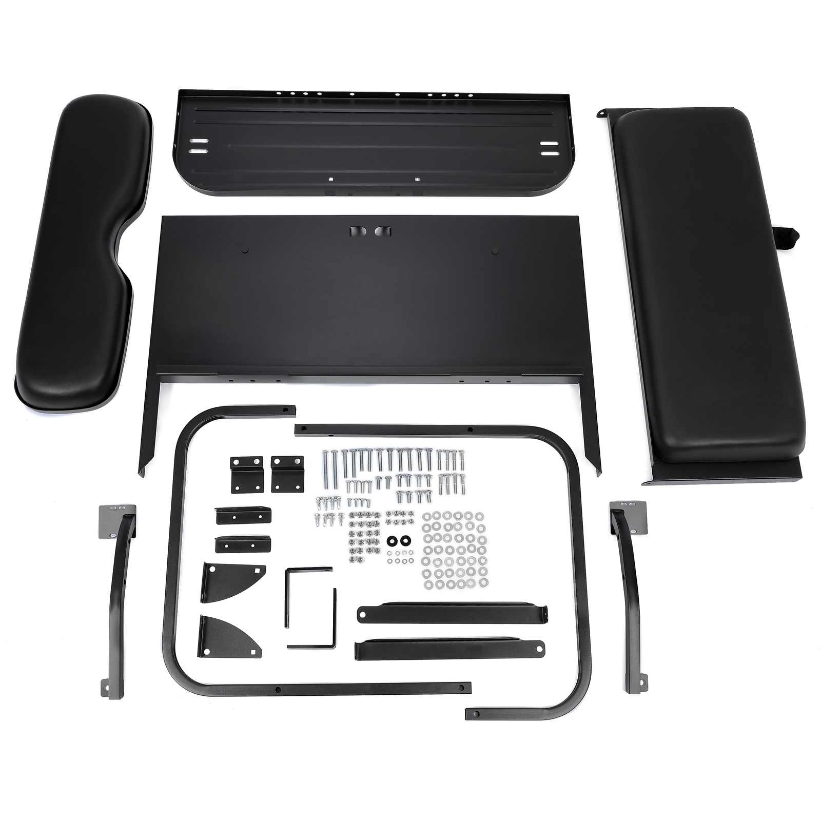 For Yamaha G2, G9 Golf Cart Flip Folding Rear Back Seat Kit Black Powder Coated