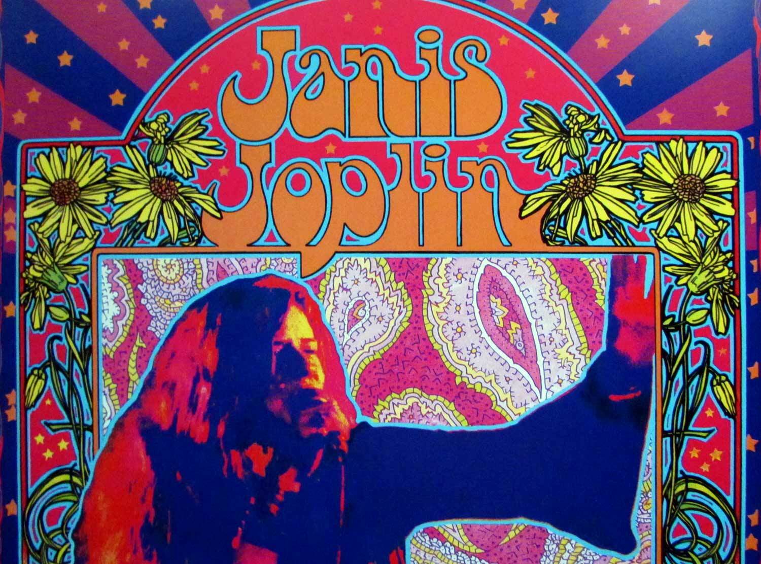 Janis Joplin Poster Psychedelic Explosion Original Litho Hand-Signed Bob Masse