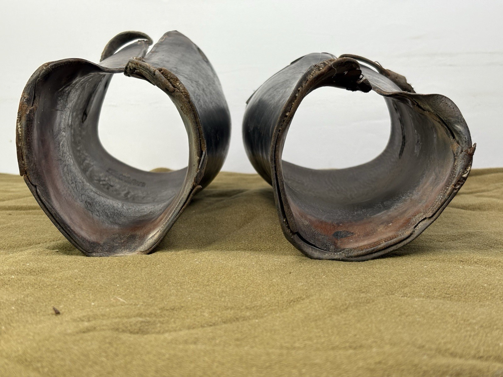 WWI Era Leather Riding Leggings Gaiters – Nettleton Syracuse NY Officer