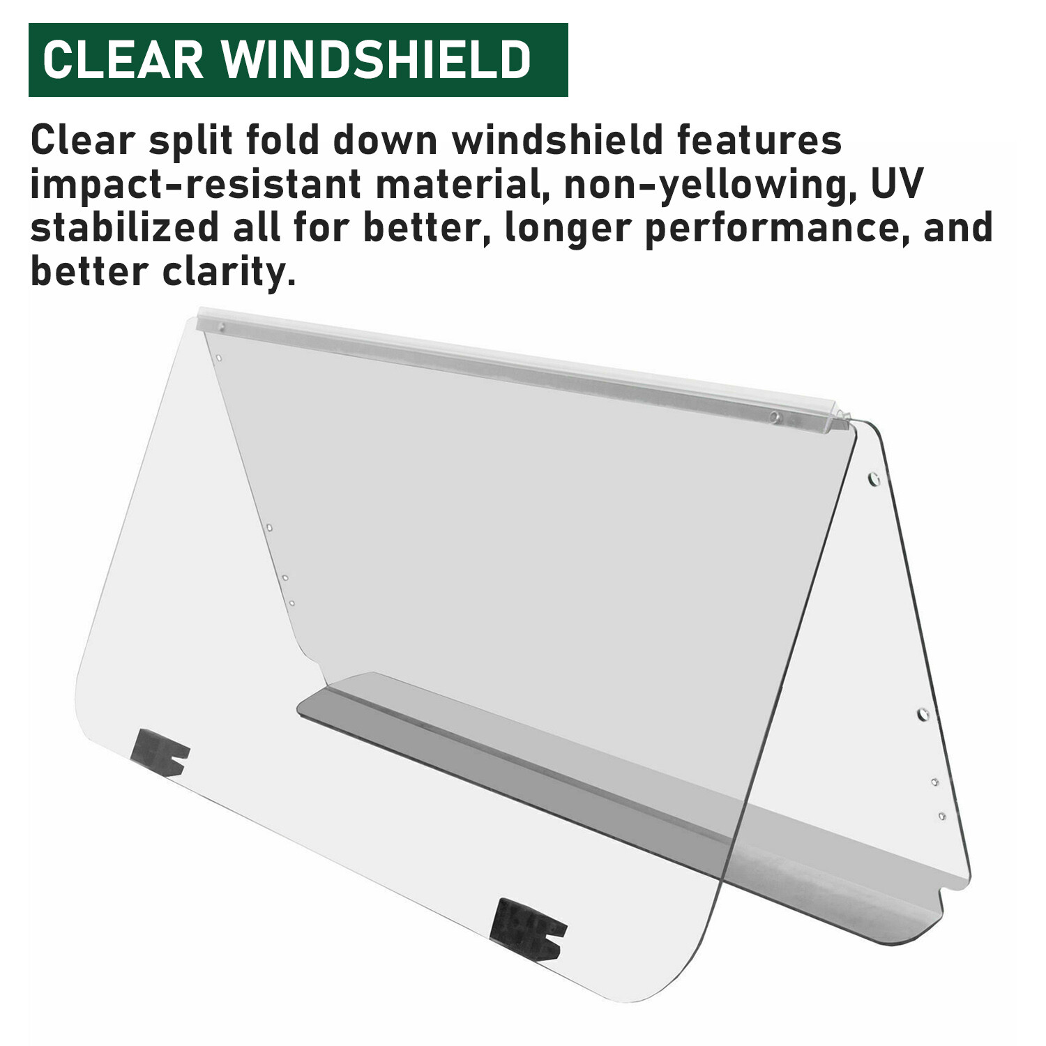 Clear Folding Golf Cart Windshield Clear Acrylic For Club Car DS 1982-2000.5