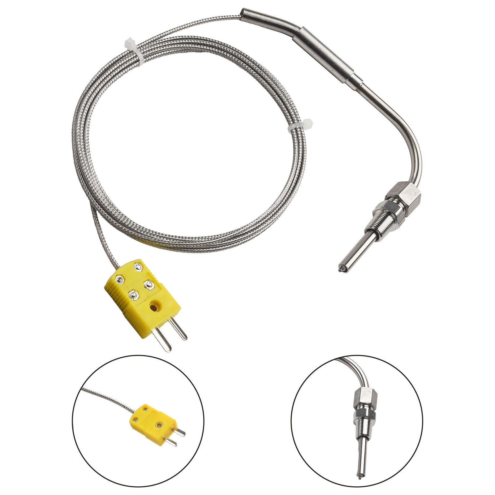 EGT K-Type Thermocouple,Exhaust Probe High Temperature Sensors 1/8" NPT Threads