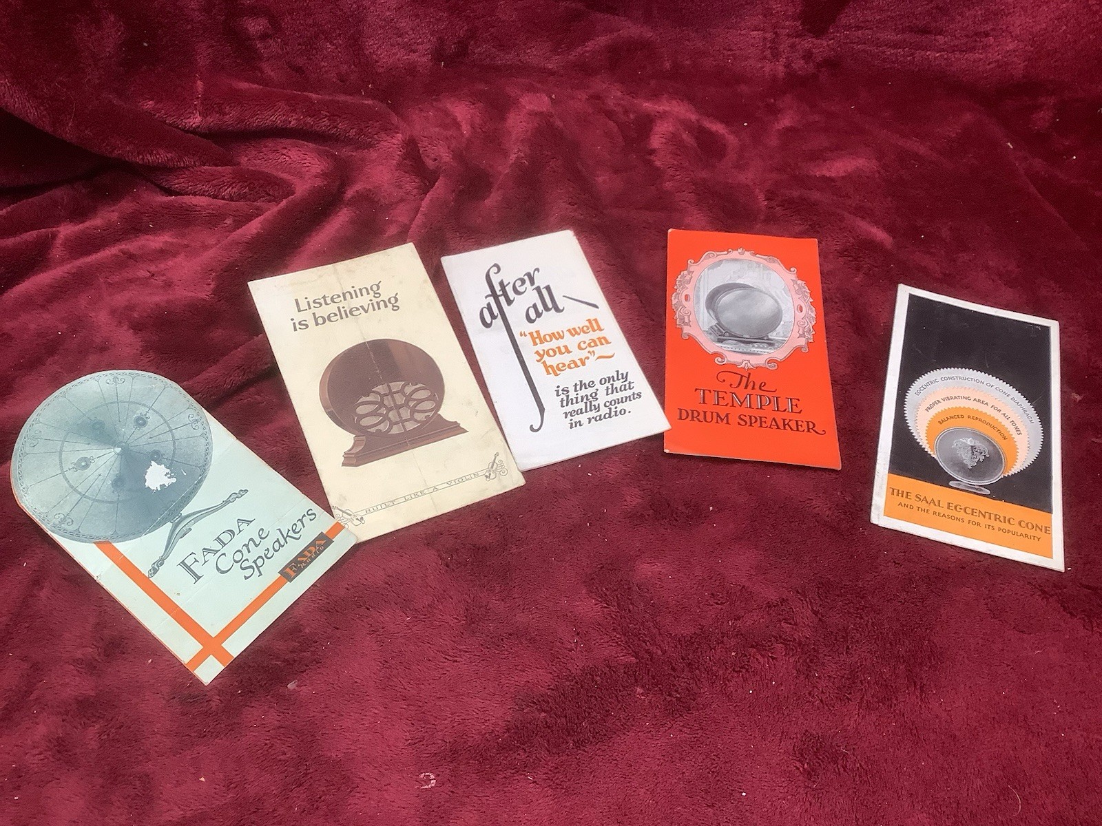 1920s Tube Radio Speaker Phamplet Advertising FADA ACME TEMPLE SAAL TELETONE