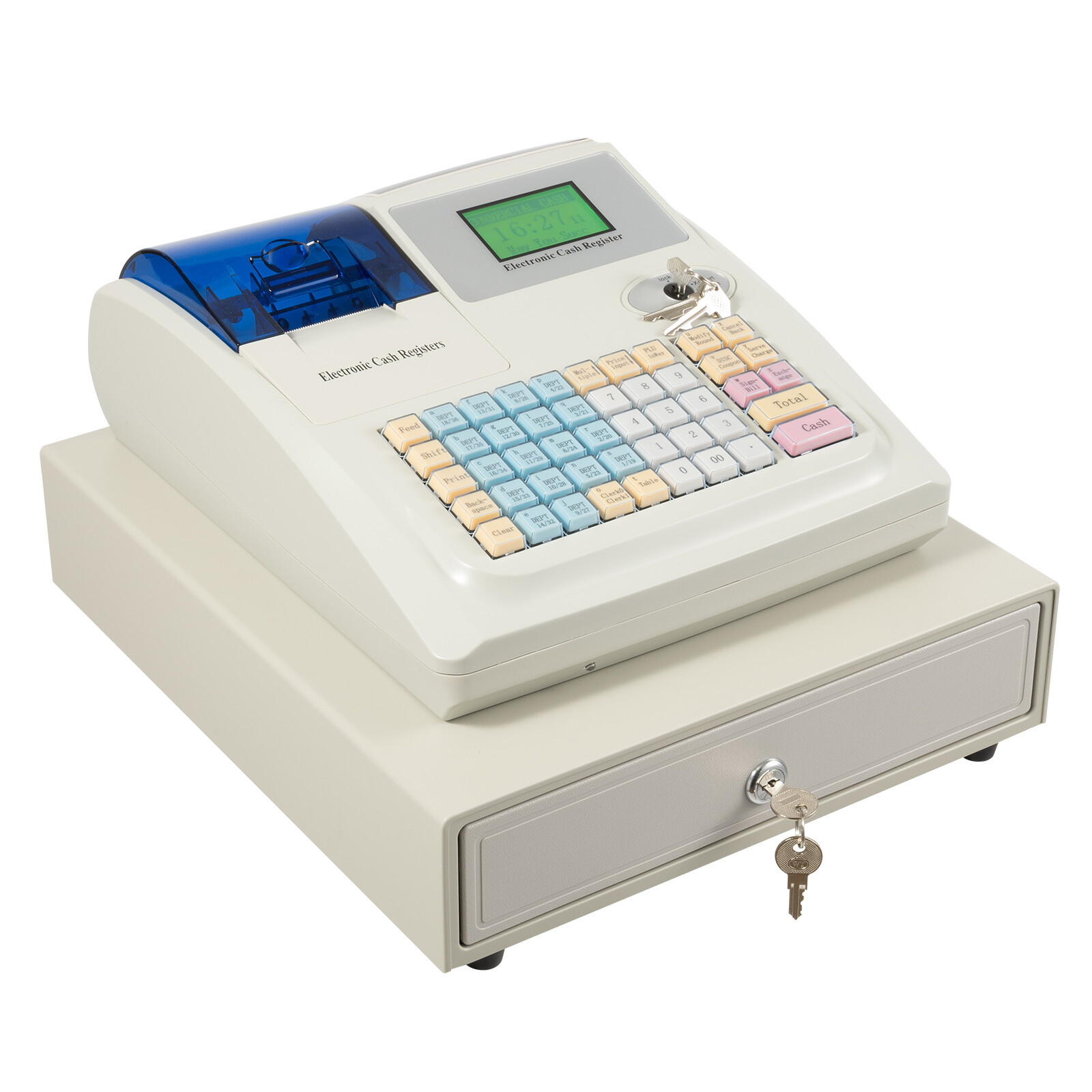 NEW Electronic Cash Register 48 Keys Cash Management System with Thermal Printer