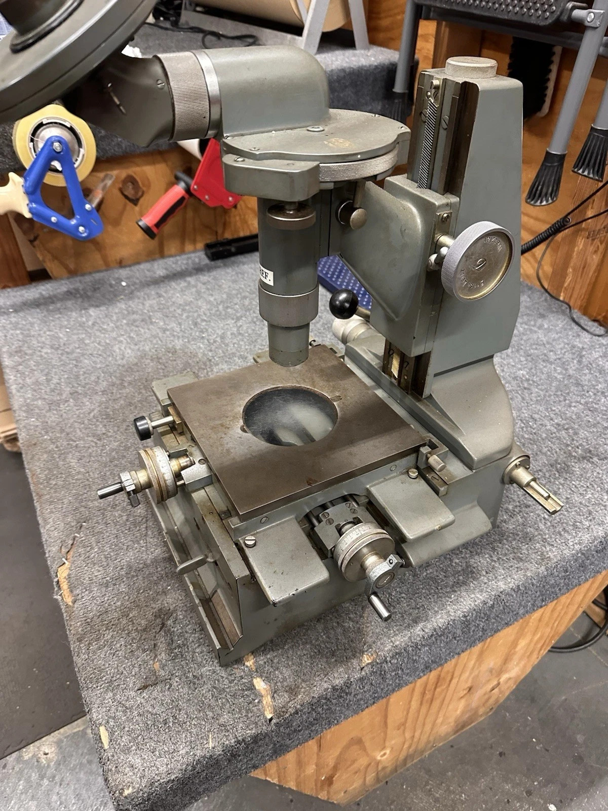 Ernst Leitz Wetzlar 447089 447364 Toolmaker's Microscope Geo Scherr