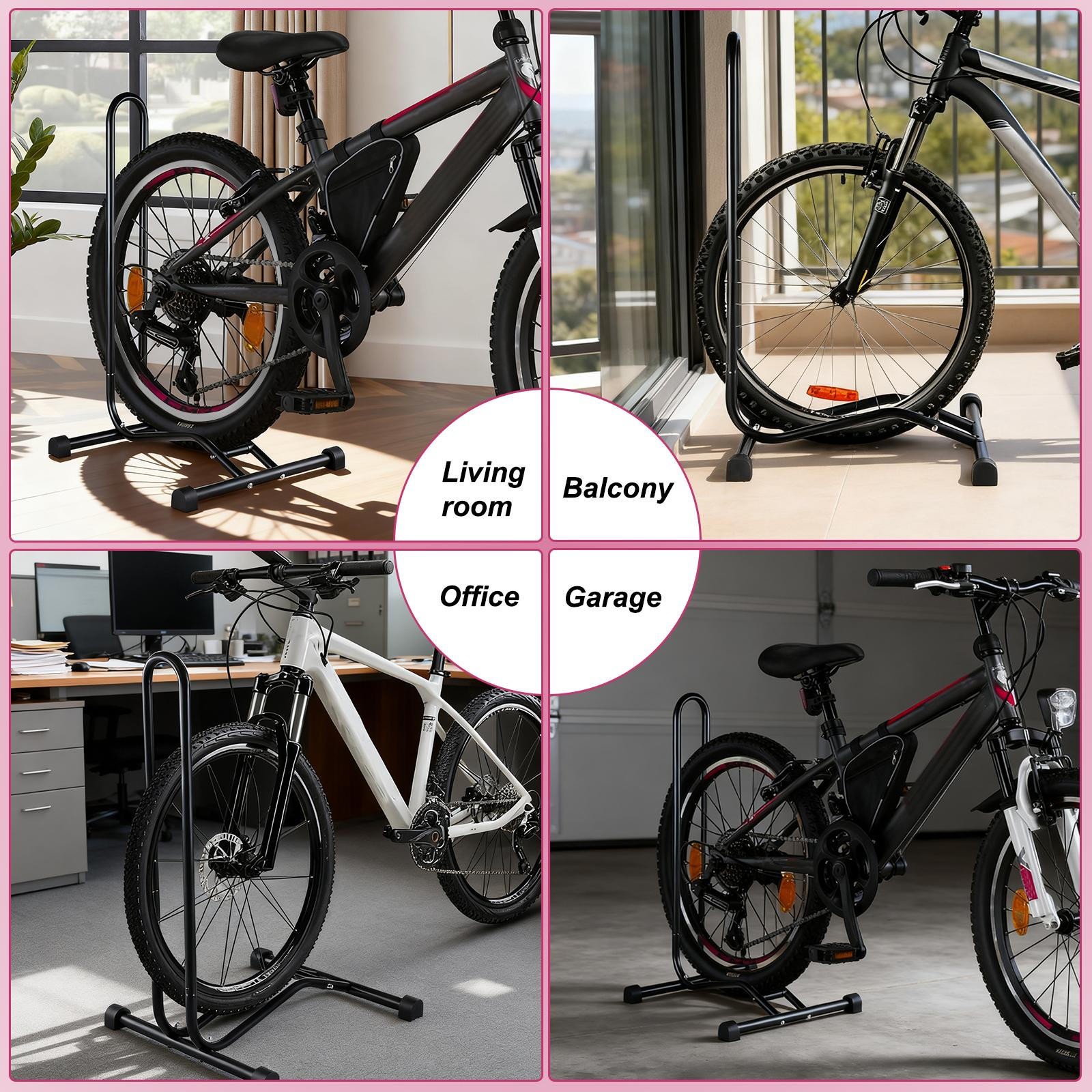 Upright Bike Stand Floor - Vertical & Horizontal Bicycle Stand Bicycle Storage