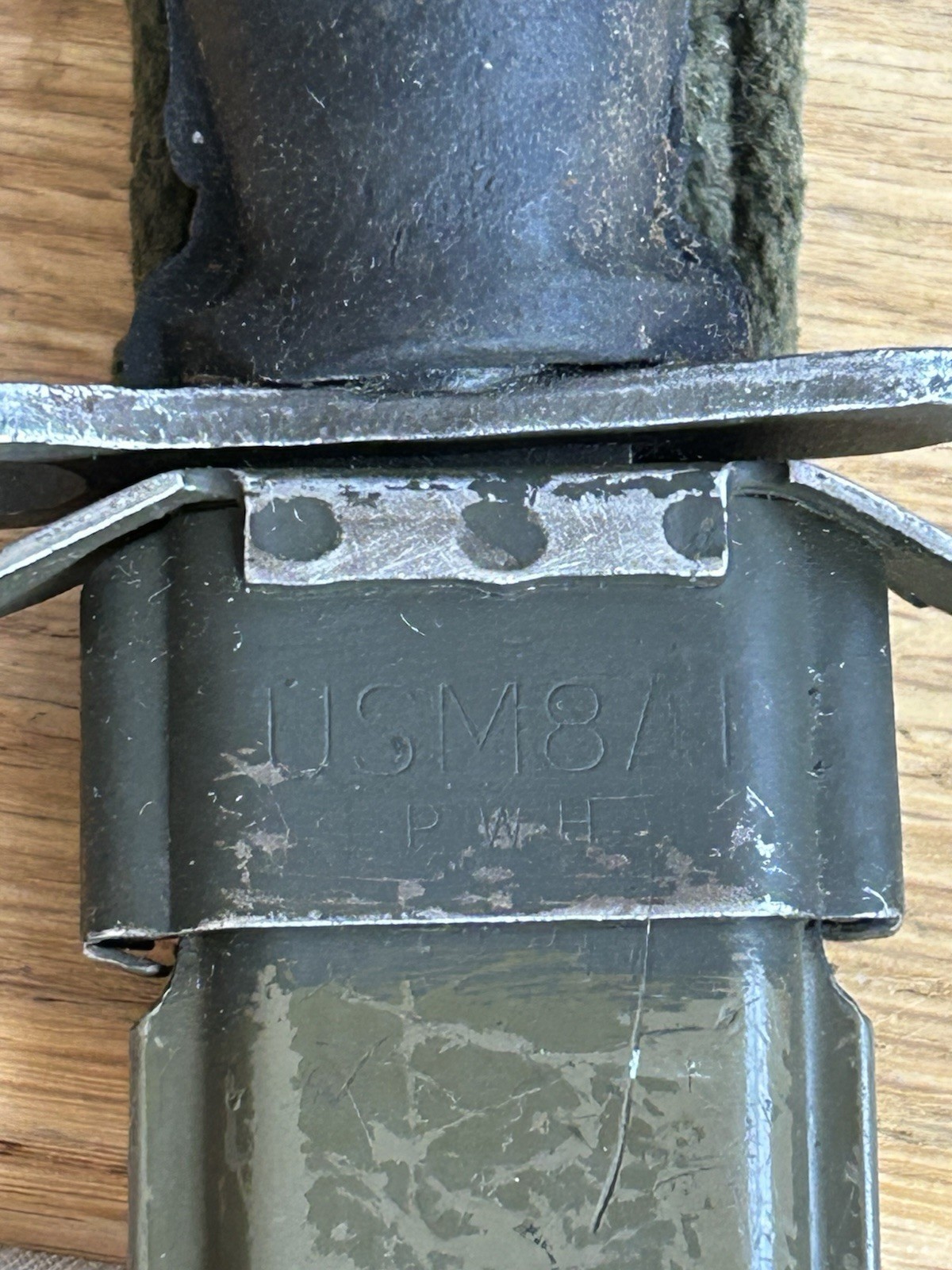 Rare WWII U.S. Army M1 Carbine Bayonet and M8A1 Scabbard, Excellent