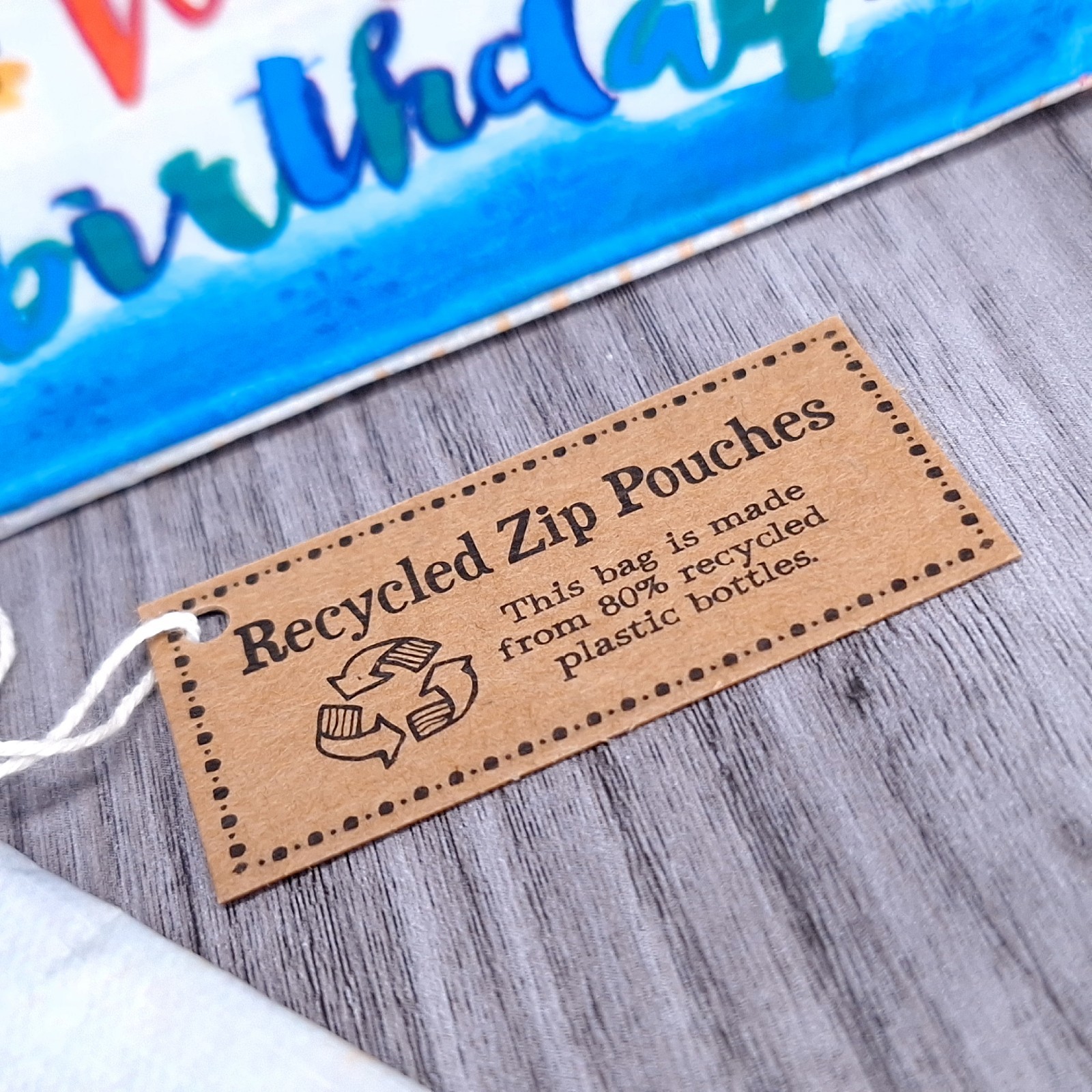 Natural Life Happy Birthday BOHO Recycled Coin Purse Gift Pouches