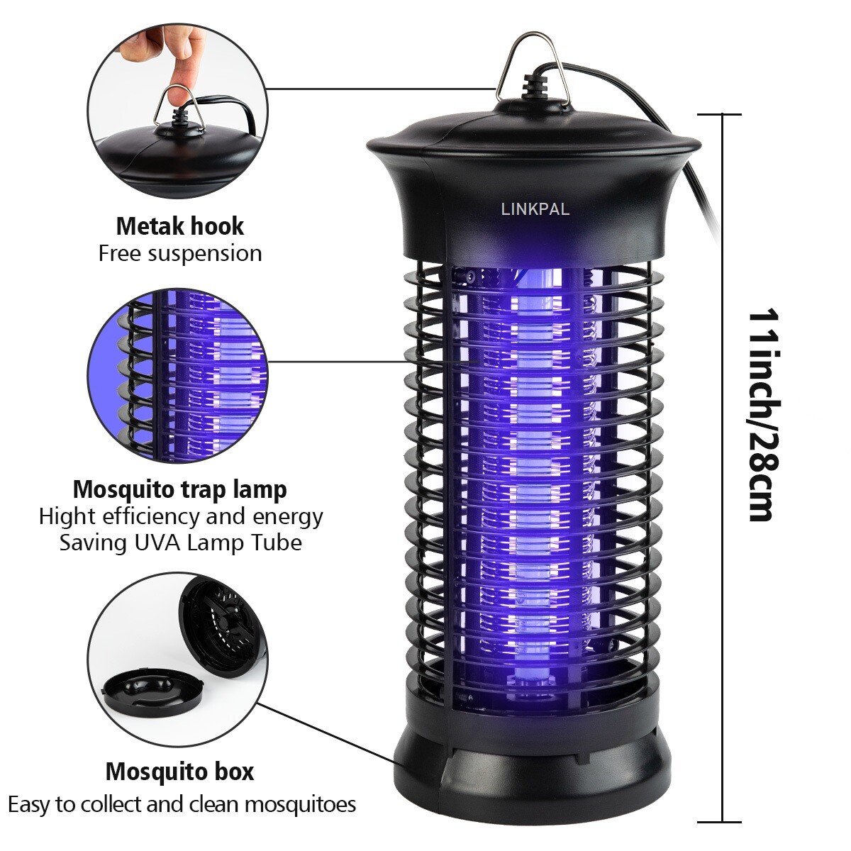 Electric Fly Bug Zapper Mosquito Insect Killer LED Light Trap Pest Control Lamp