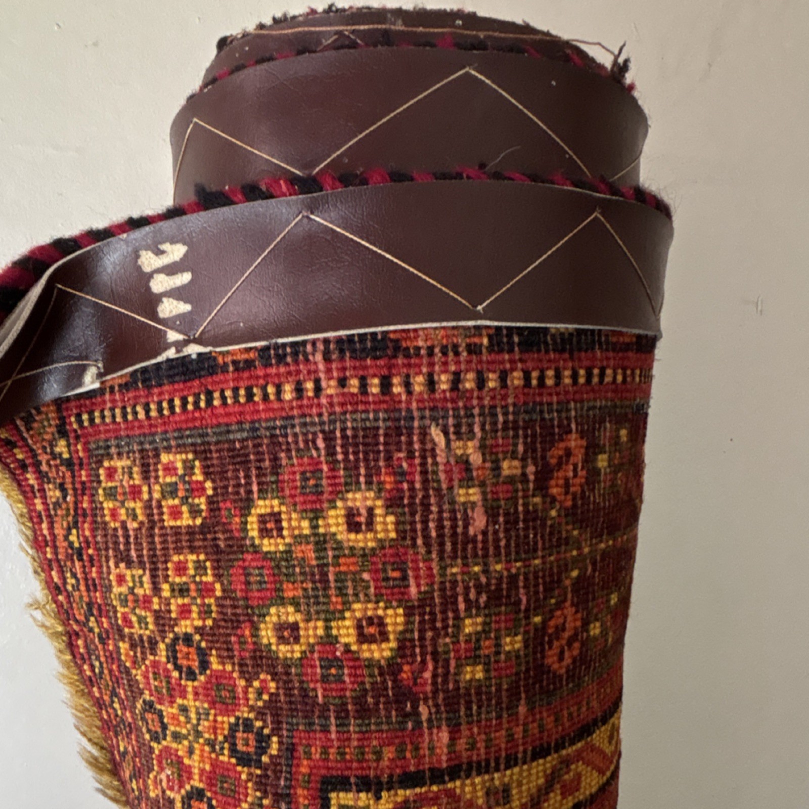 Traditional Geometric Floral Area Rug Red Yellow Brown Black Rectangle