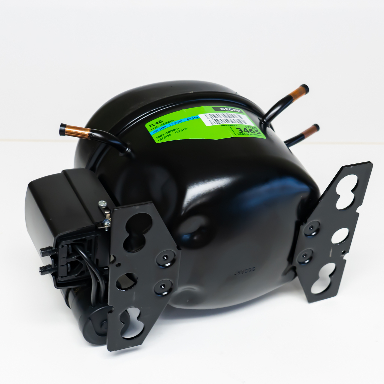 Secop TL4G R134a Hermetic Refrigeration Compressor 306 BTU LBP 1369 BTU HBP 115V