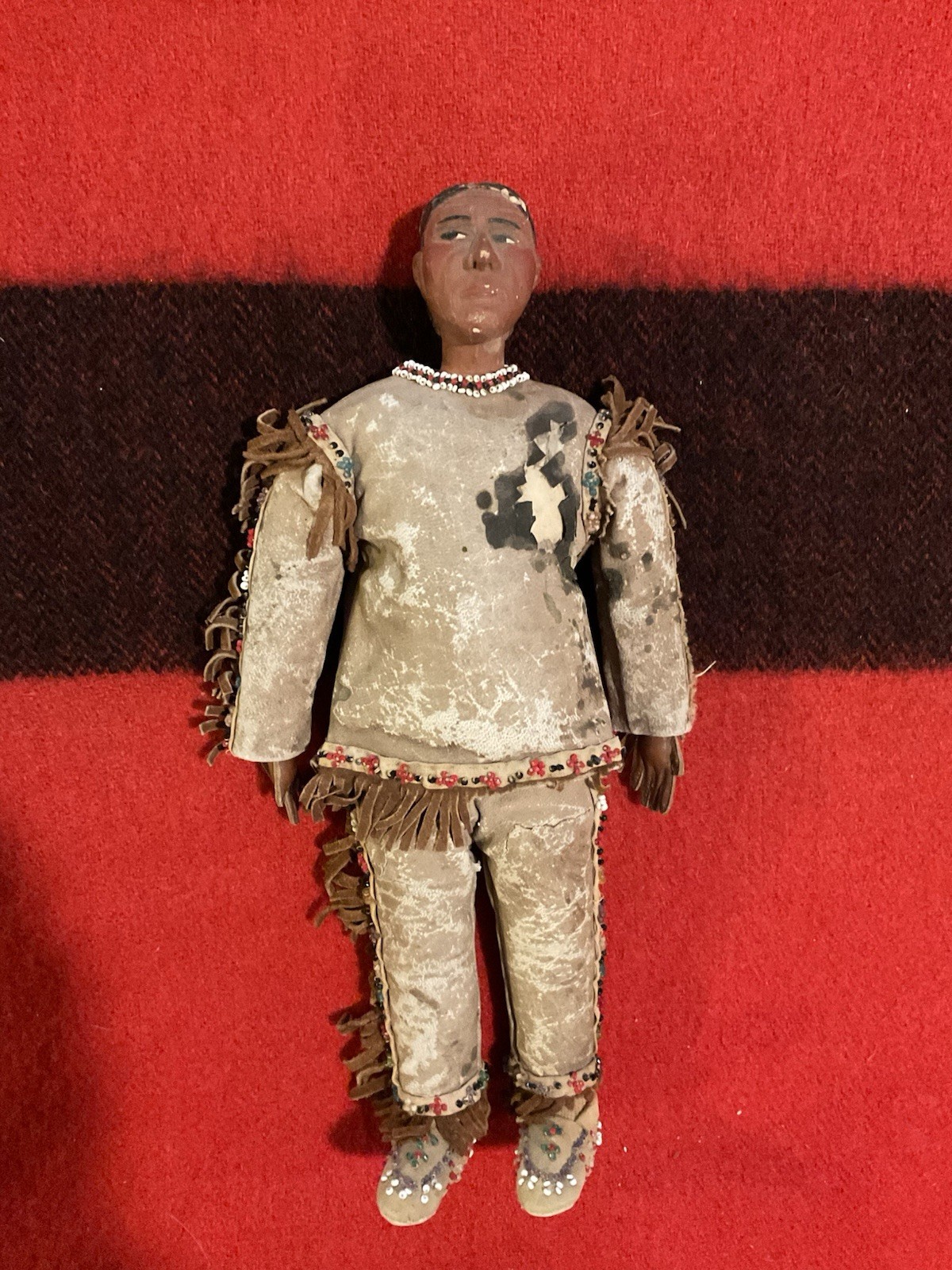 Vintage Native American Sioux Indian Lakota Buckskin Beaded Doll