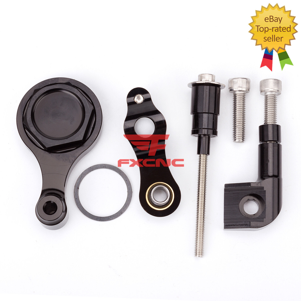 For YZF R6 2006-2020 Carbon Fiber Steering Damper Bracket Mount Kit Stabilizer