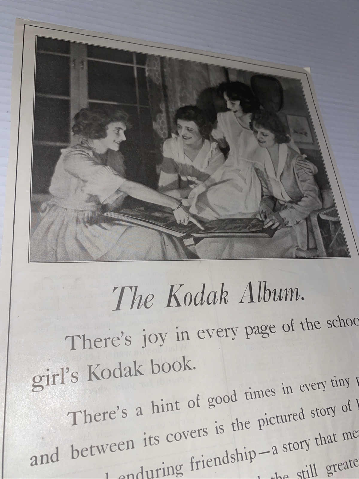 Eastman Kodak 1919 Vintage AD School Girls Book Photo Album Promo Rochester NY
