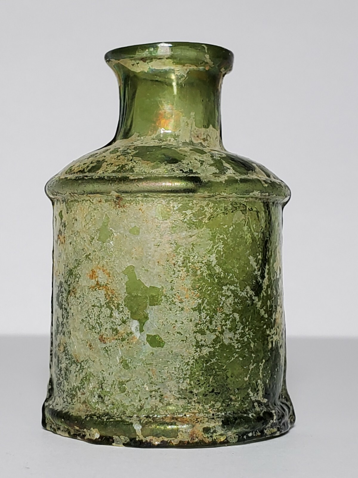 Antique 1800s Blown Glass Inkwell