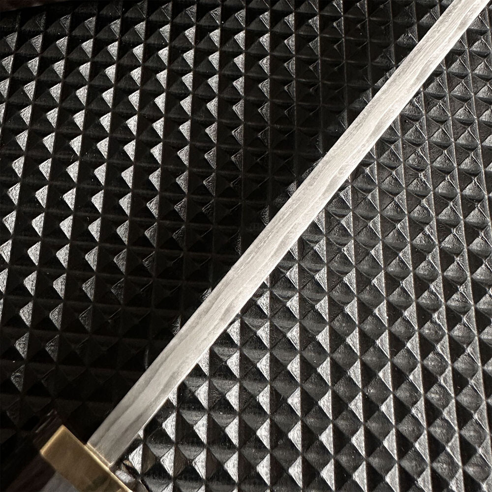 VG10 Damascus Knife Ebony Wood Handle Sheath Full Tang Outdoor Camping EDC Tool