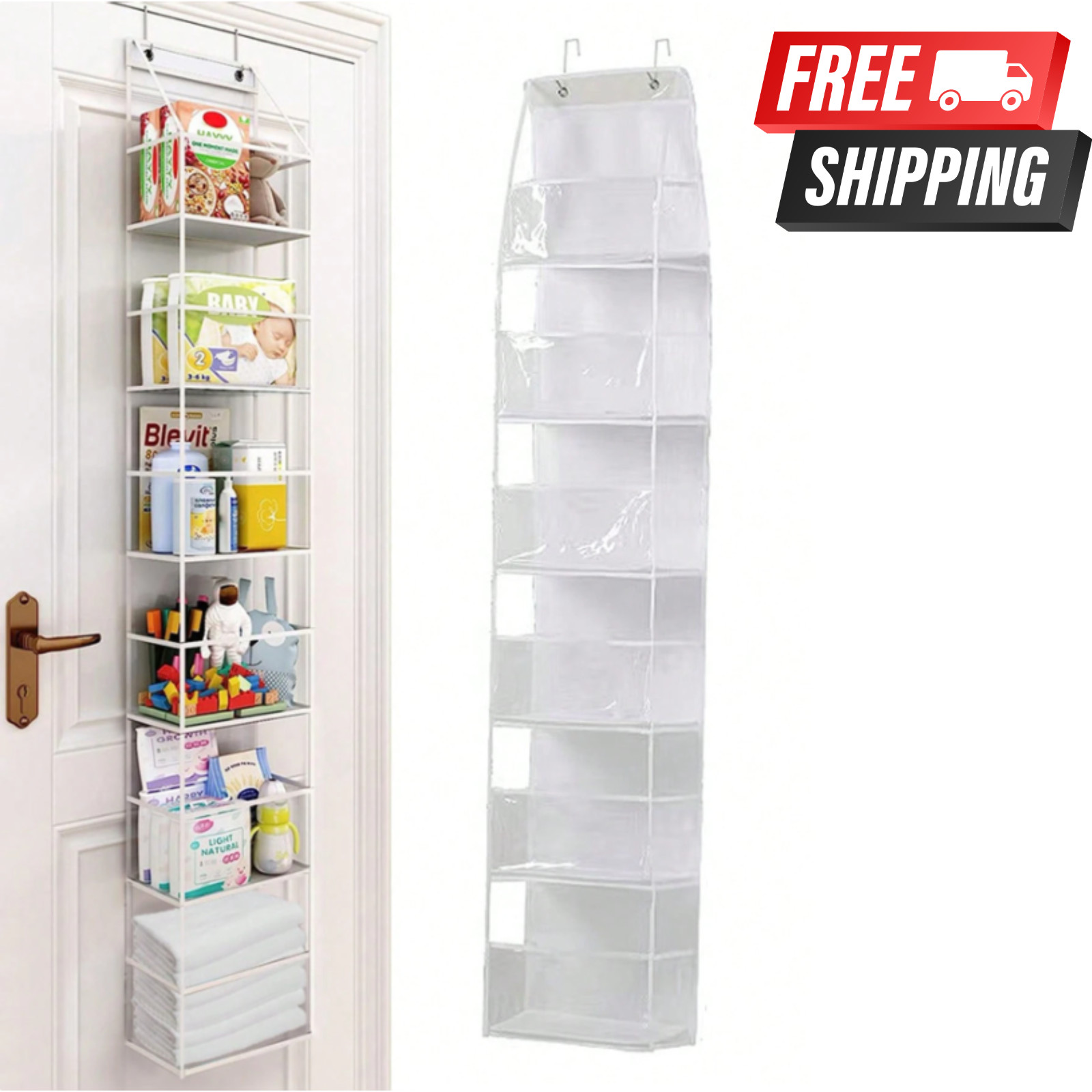 6 Shelf Over The Door Hanging Pantry Organizer Behind The Door Storage Organizer