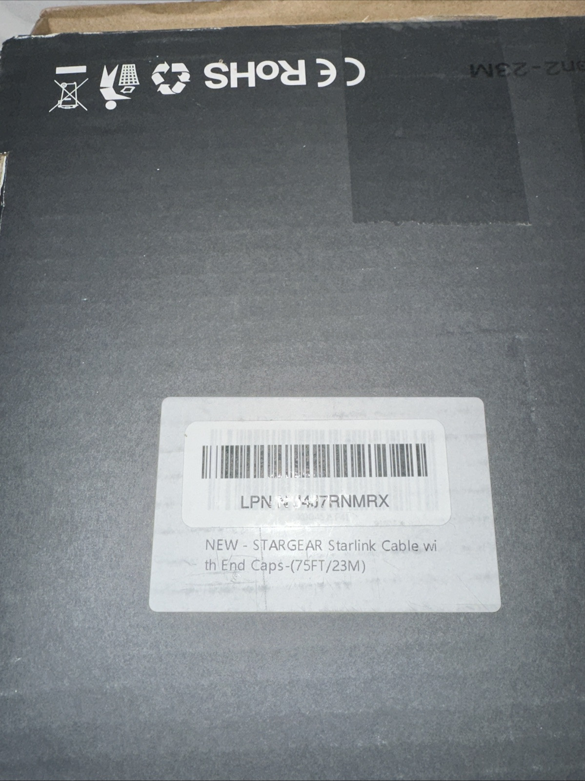 StarGear For Starlink Rectangular Satellite V2 75 Ft Cable,Gray, Router