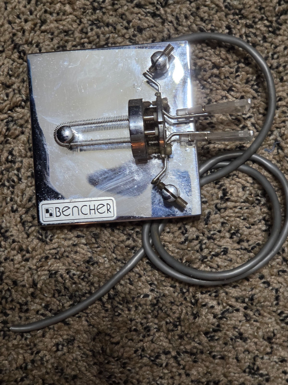 Bencher Code Keyer Dual Paddle with attached shield cable