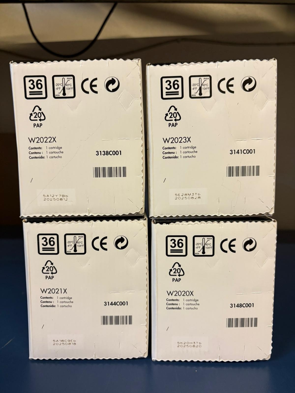 HP 414X High Yield Toner Set Black Cyan Magenta Yellow Genuine OEM W2020X-23X