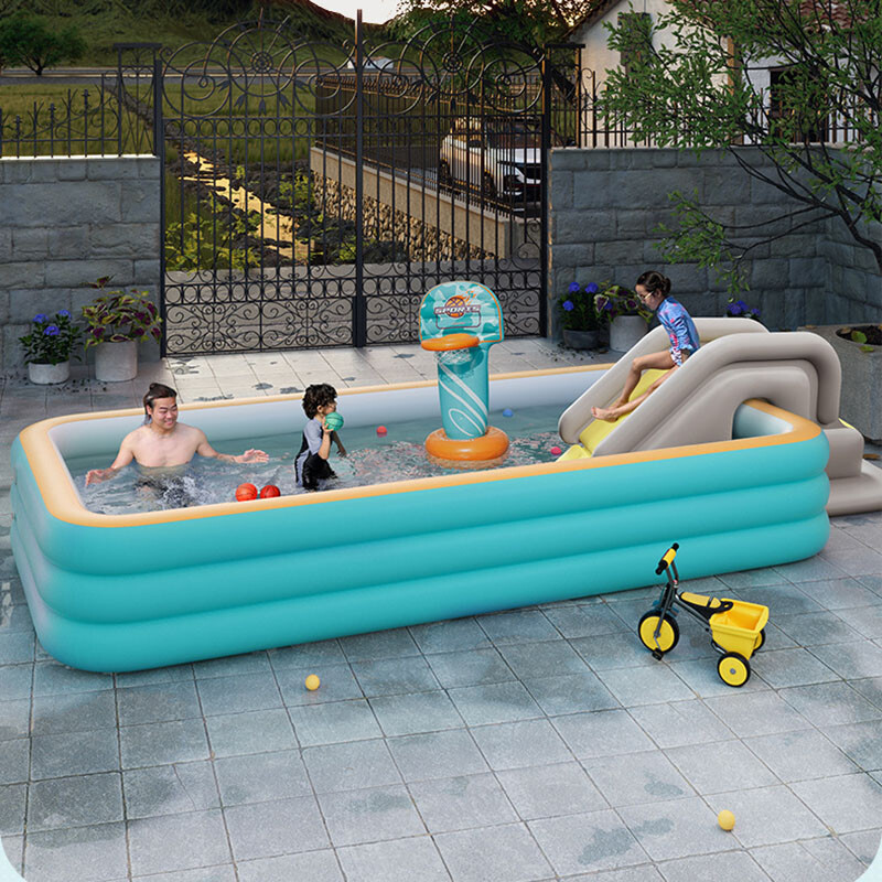 102"x63"x22" Extra Large Family Inflatable Swimming Pool for Kids Adults Pools