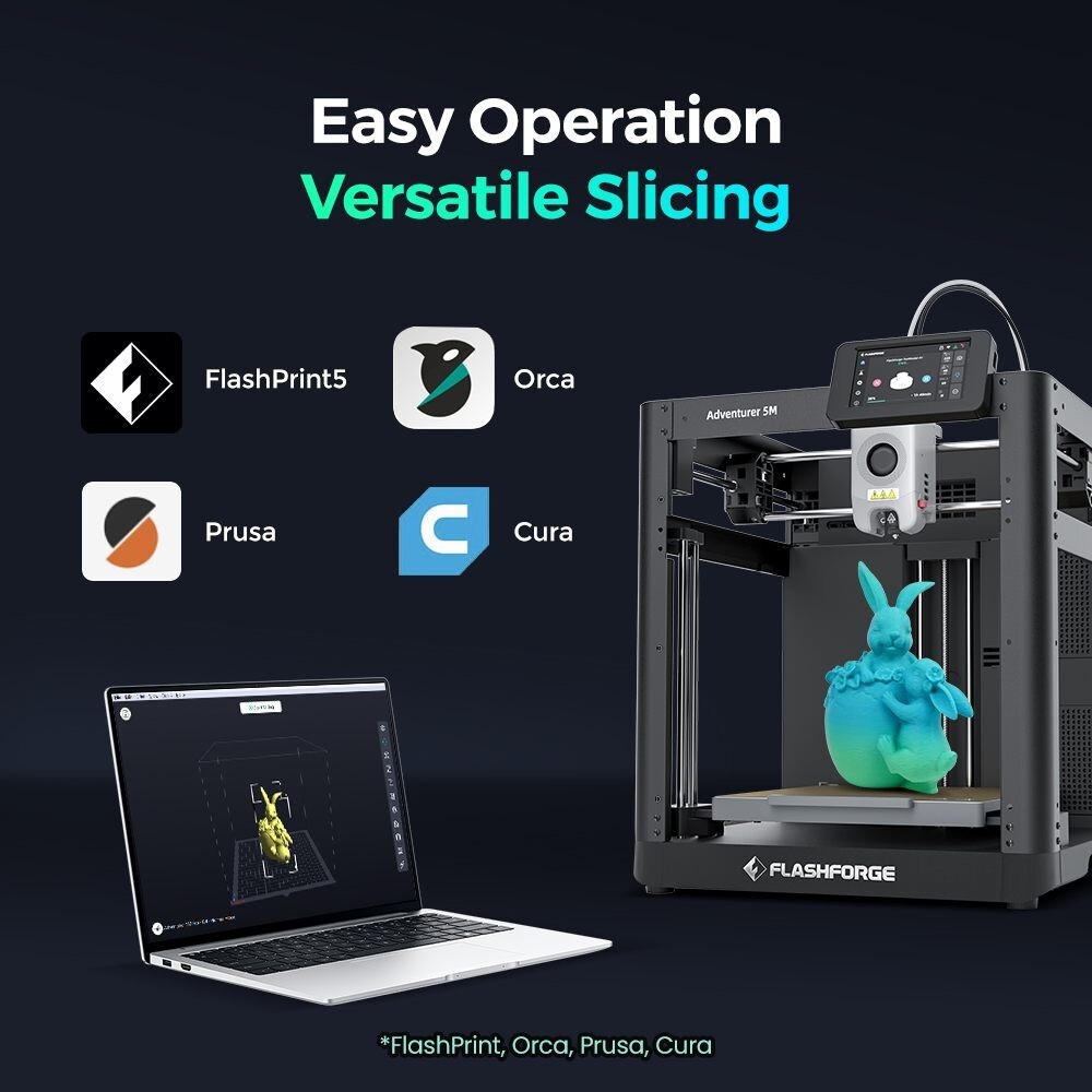 FLASHFORGE 3D Printer Adventurer 5M High-Speed 600 mm/s Auto Leveling WiFi US