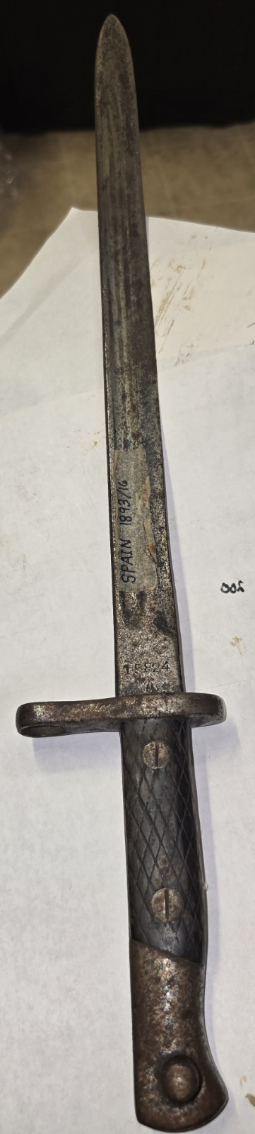 Rare Spanish 1893/16 Bayonet SN 15824A Artileria