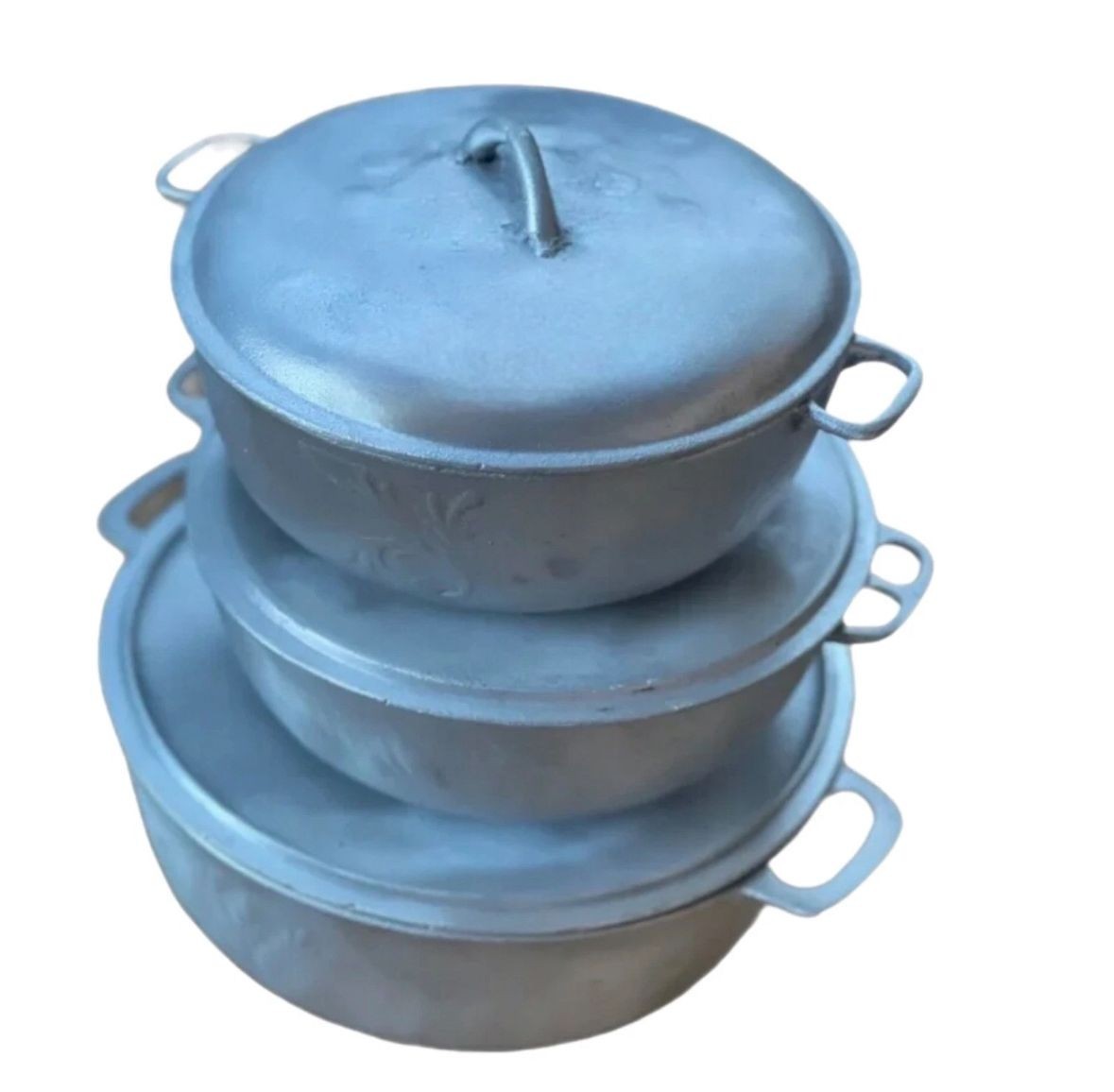 3 Pcs  Authentic Handcrafted Jamaican Dutch Pot (Dutchie) Set - S ,M & L