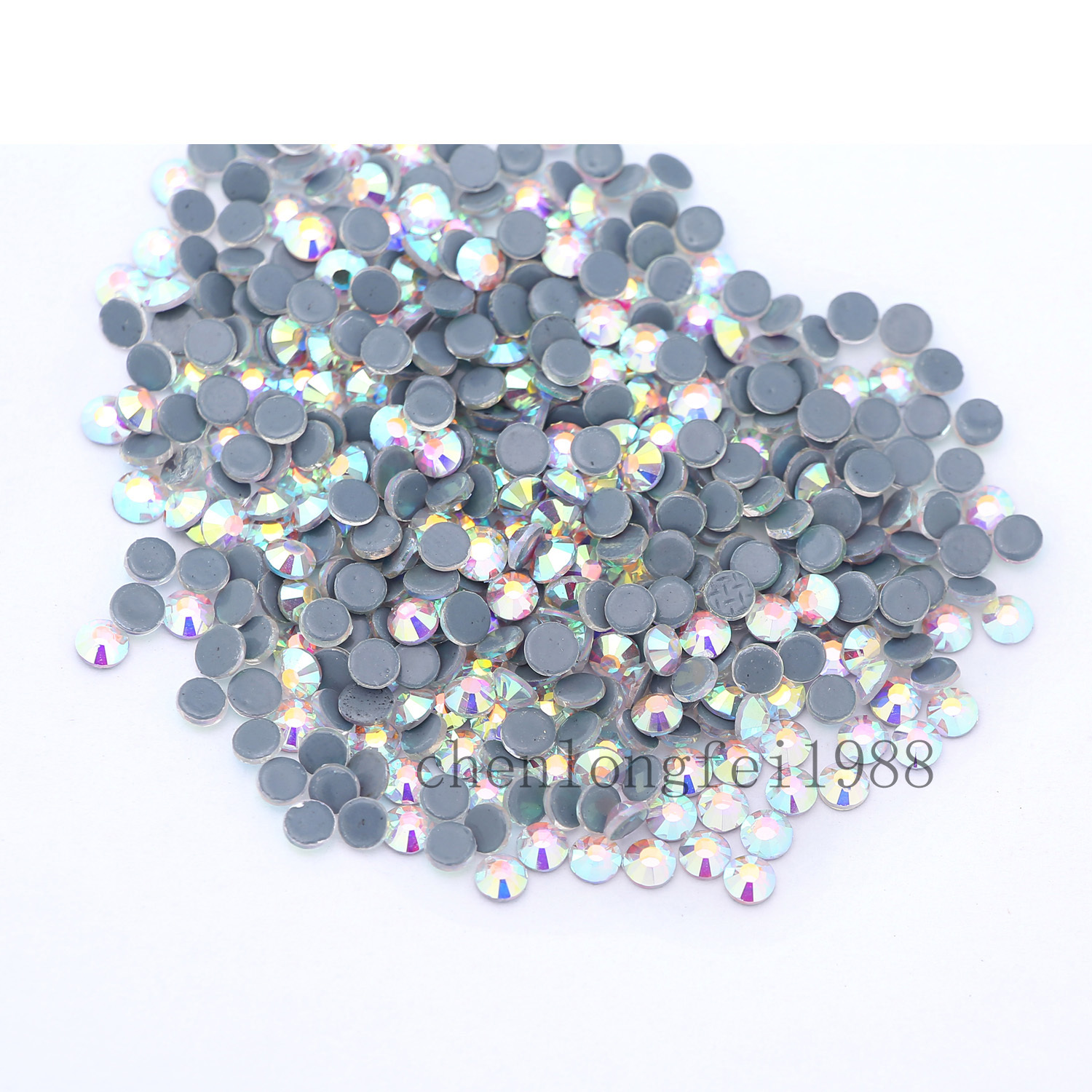 Crystal AB Iron On Hotfix Rhinestones Hot Fix Flatback White Clear Strass Stones