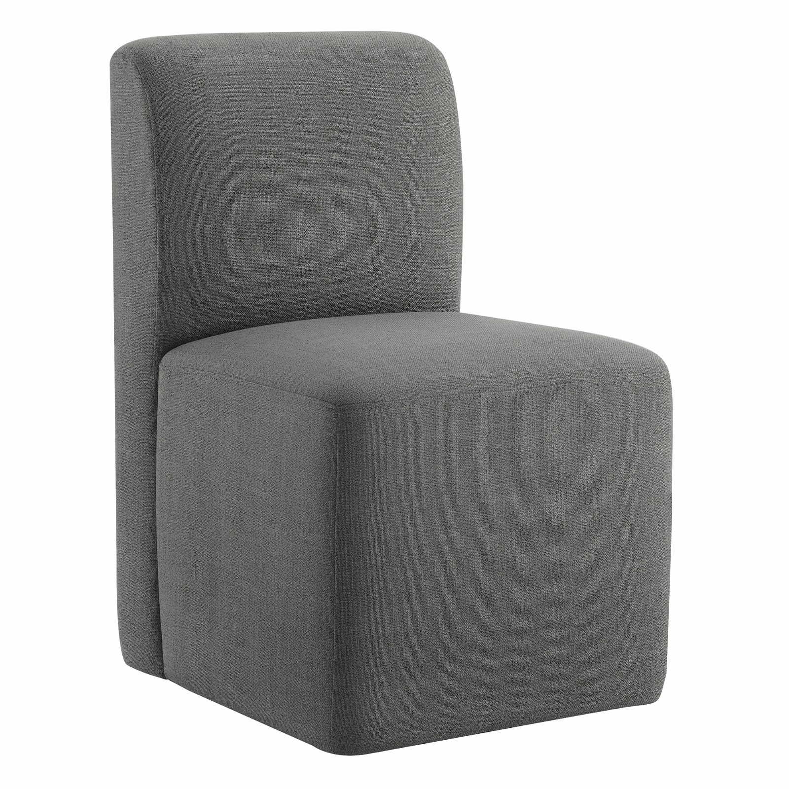 CHITA Dining Chairs with Casters Set of2, Upholstered Armless Rolling Chairs