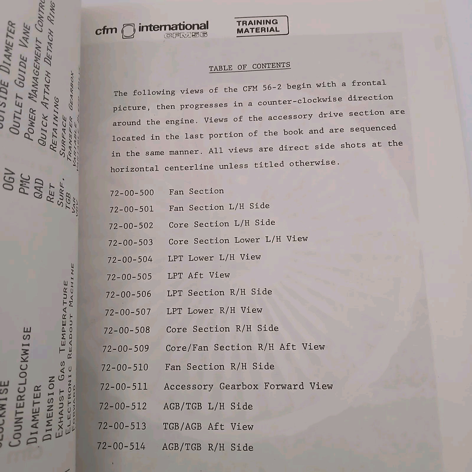 Vintage CFM International CFM56 Turbofan Basic Engine External Views Manual Book