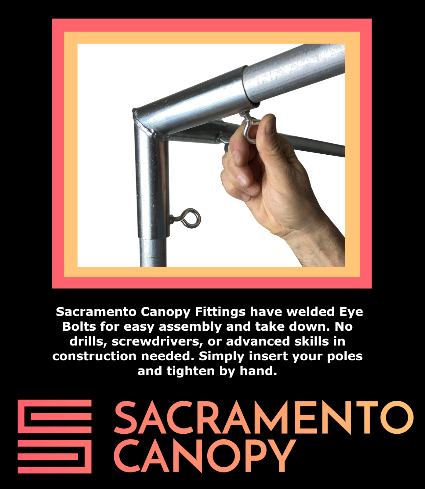 20' Wide Flat Roof Canopy Fittings Kits, DIY Metal 1" EMT Carport Frame Parts