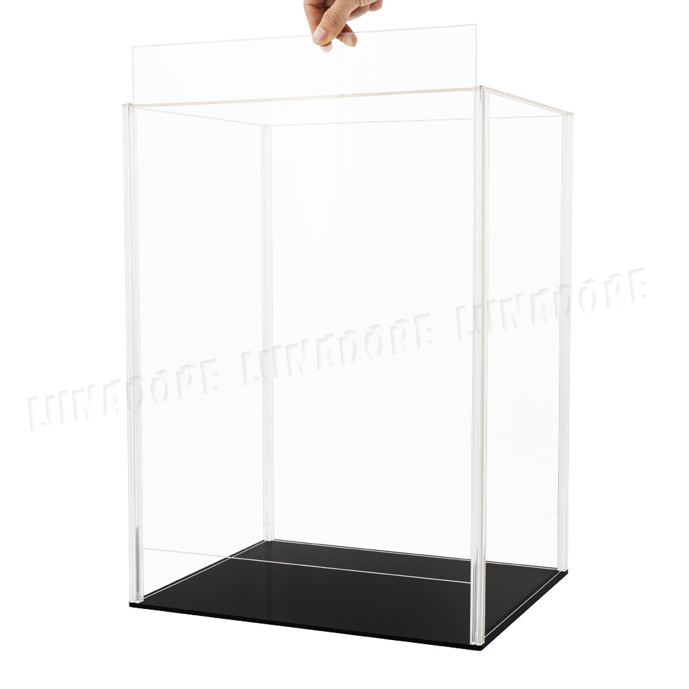 20 inch H Acrylic Display Case Collectibles Box Dustproof Large Figure Install