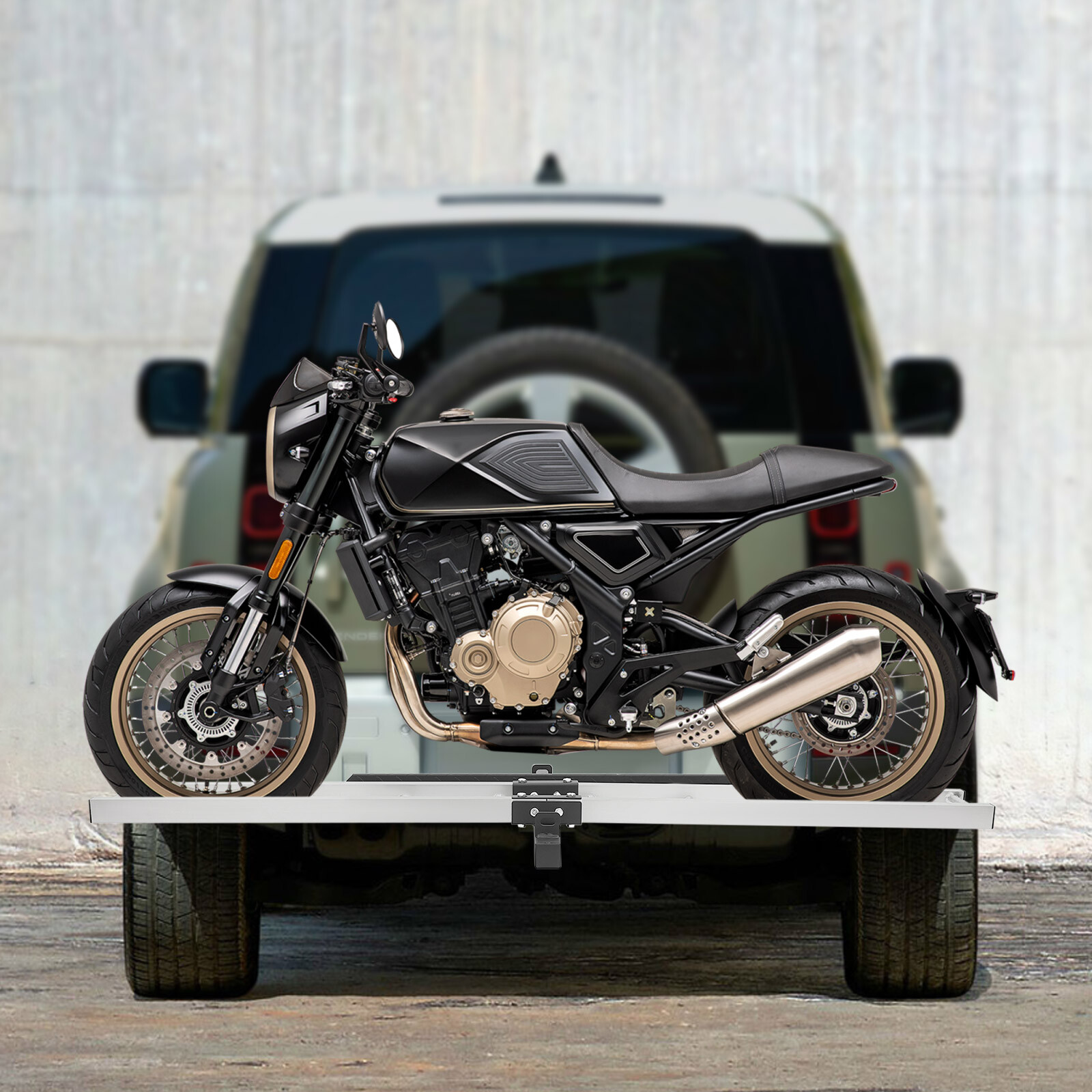 204kg/450lbs Motorcycle Carrier Aluminum Hitch Carrier For Dirt Bikes Bracket