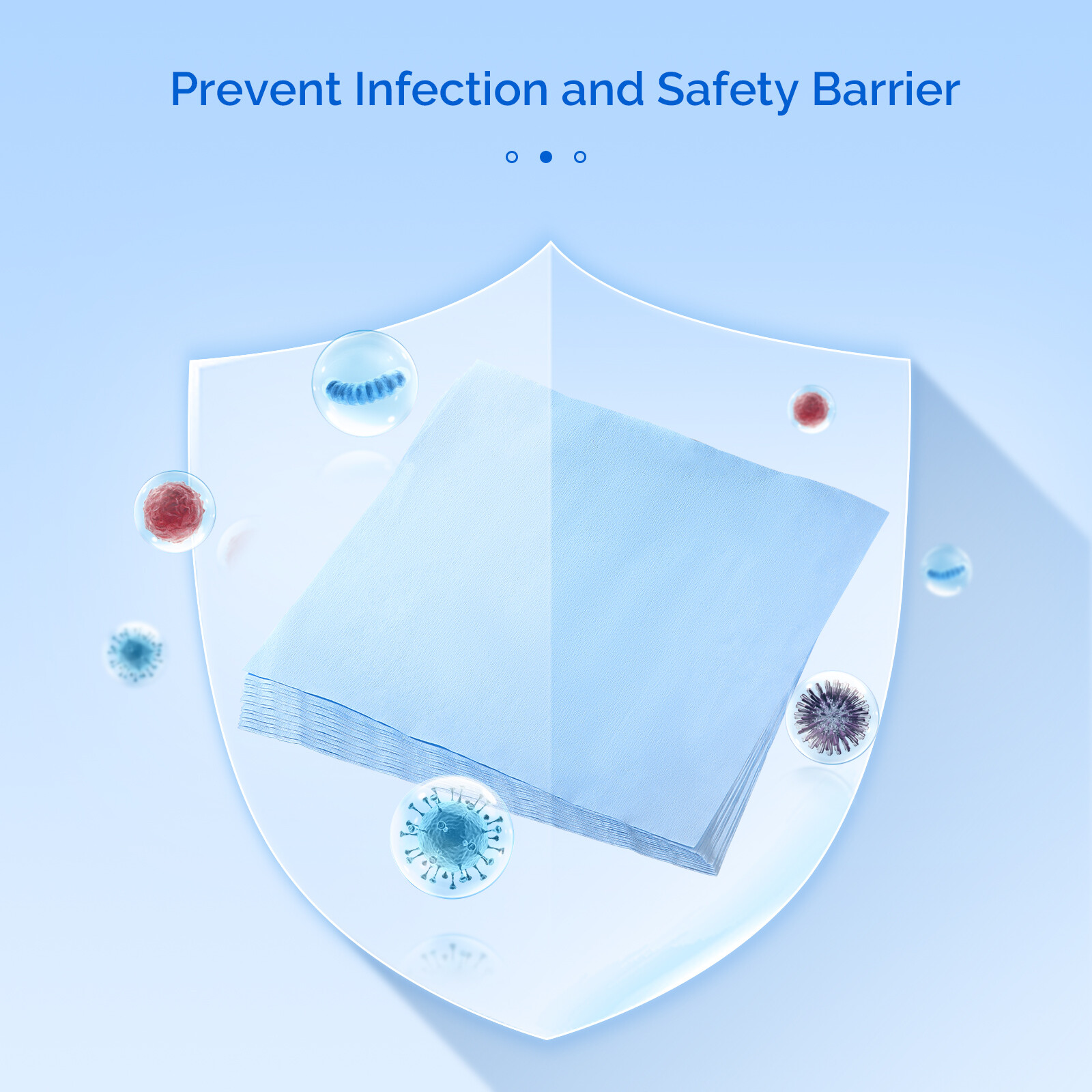 50/100Pcs JMU Autoclave CSR Sterilization Wrap Sheet SMMS Non-Woven &Crepe Paper