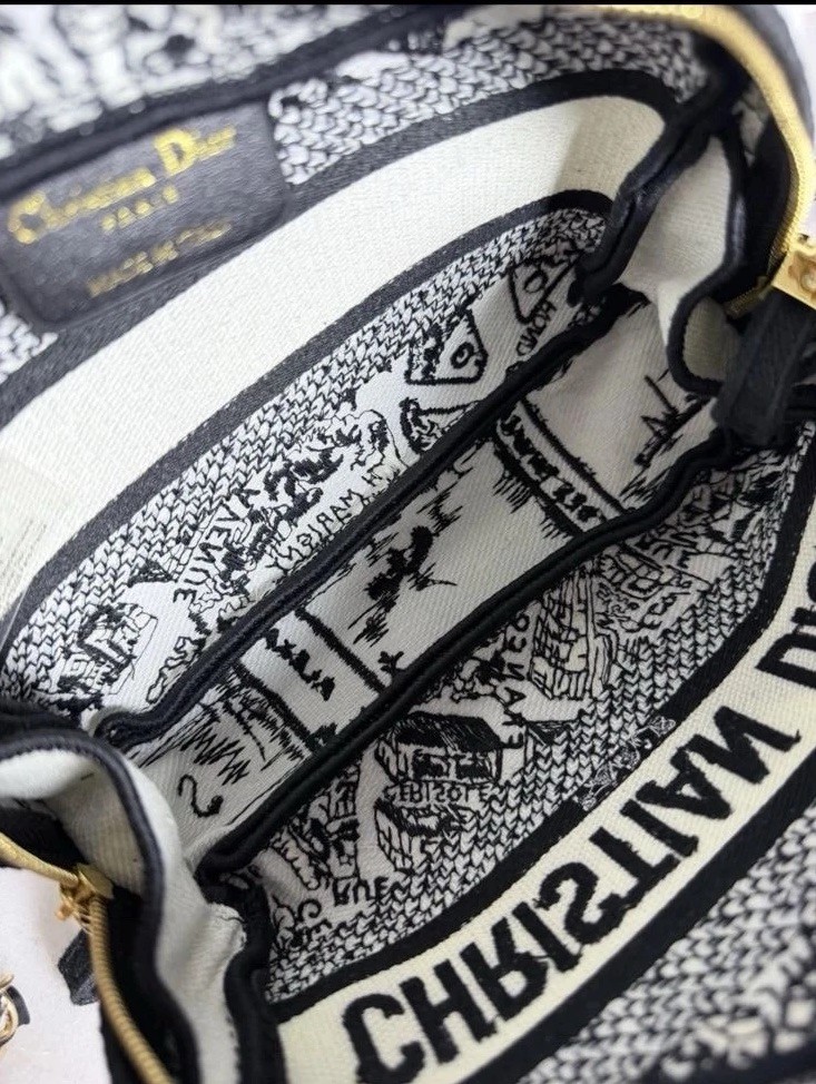 NWT Christian Dior Plan De Paris Canvas Embroidered Cosmetic Bag VIP GWP- BOX