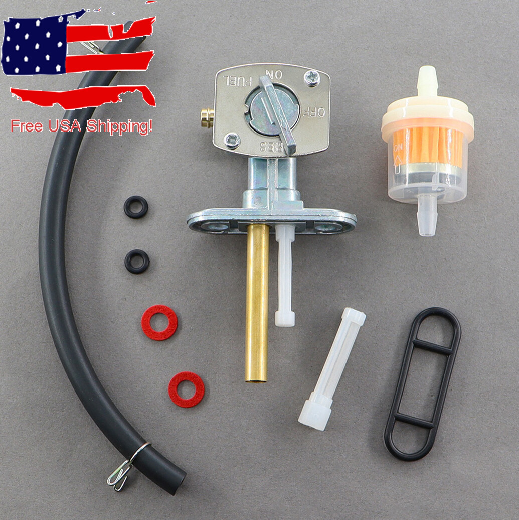 Petcock Fuel Tank Switch Valve Hose Pipe For Yamaha Big Bear YFM YFM350 ATV
