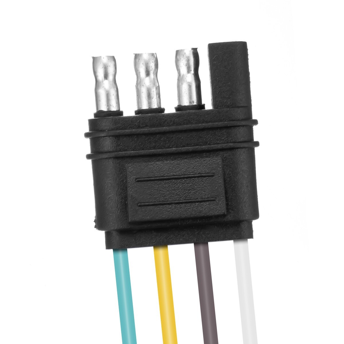 2X 4-Pin Plug Trailer Light Wiring Harness Extension 18 AWG Flat Wire Connector