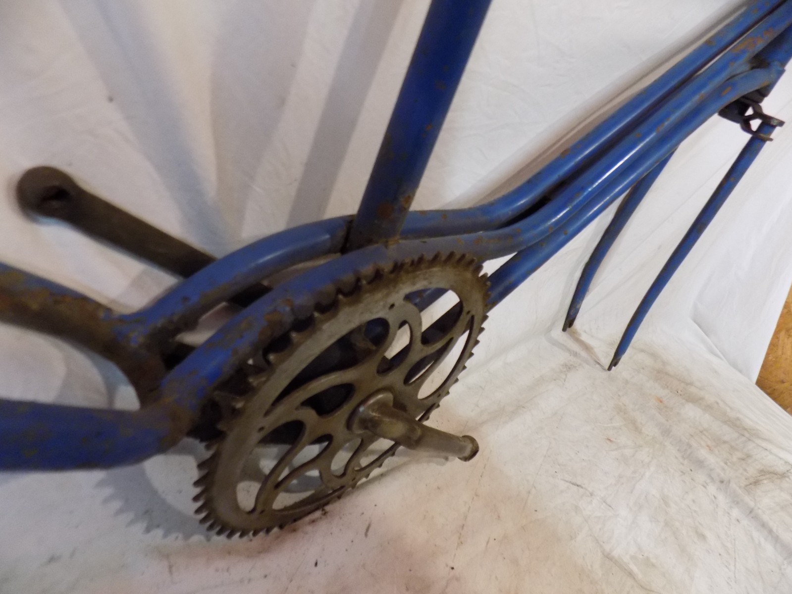 PREWAR CWC HAWTHORNE 4-BAR BICYCLE FRAME FORKS HEADBADGE MONARK 5-BAR 1930S