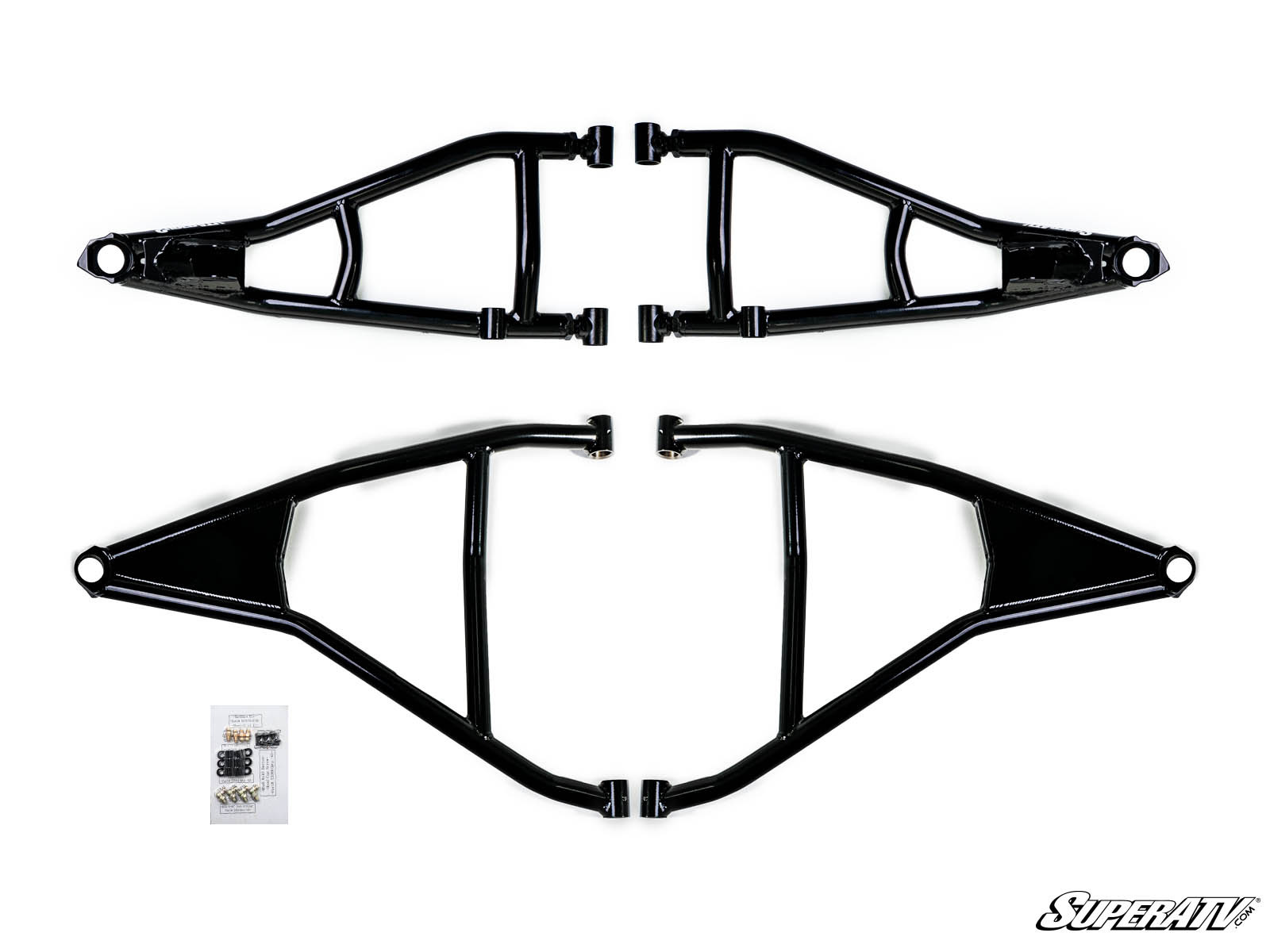 SuperATV High Clearance A-Arms for Can-Am Maverick X3 (72" Body) - Black