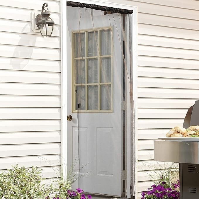 Adfors FSP8509-U Charcoal Doorway Screen Curtains Fits up to 38" x 81" PICK QTY!