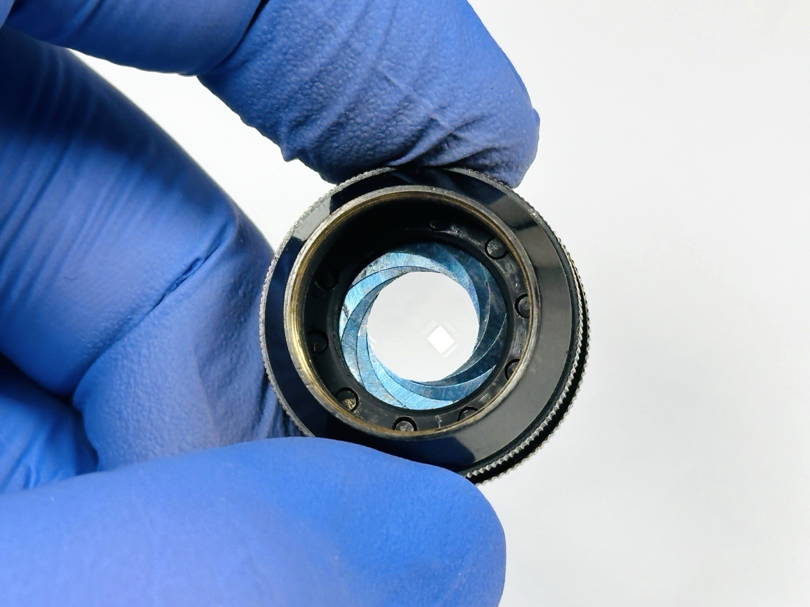 Antique Bausch & Lomb Zeiss 48mm Micro-Tessar Objective RMS Iris Diaphragm