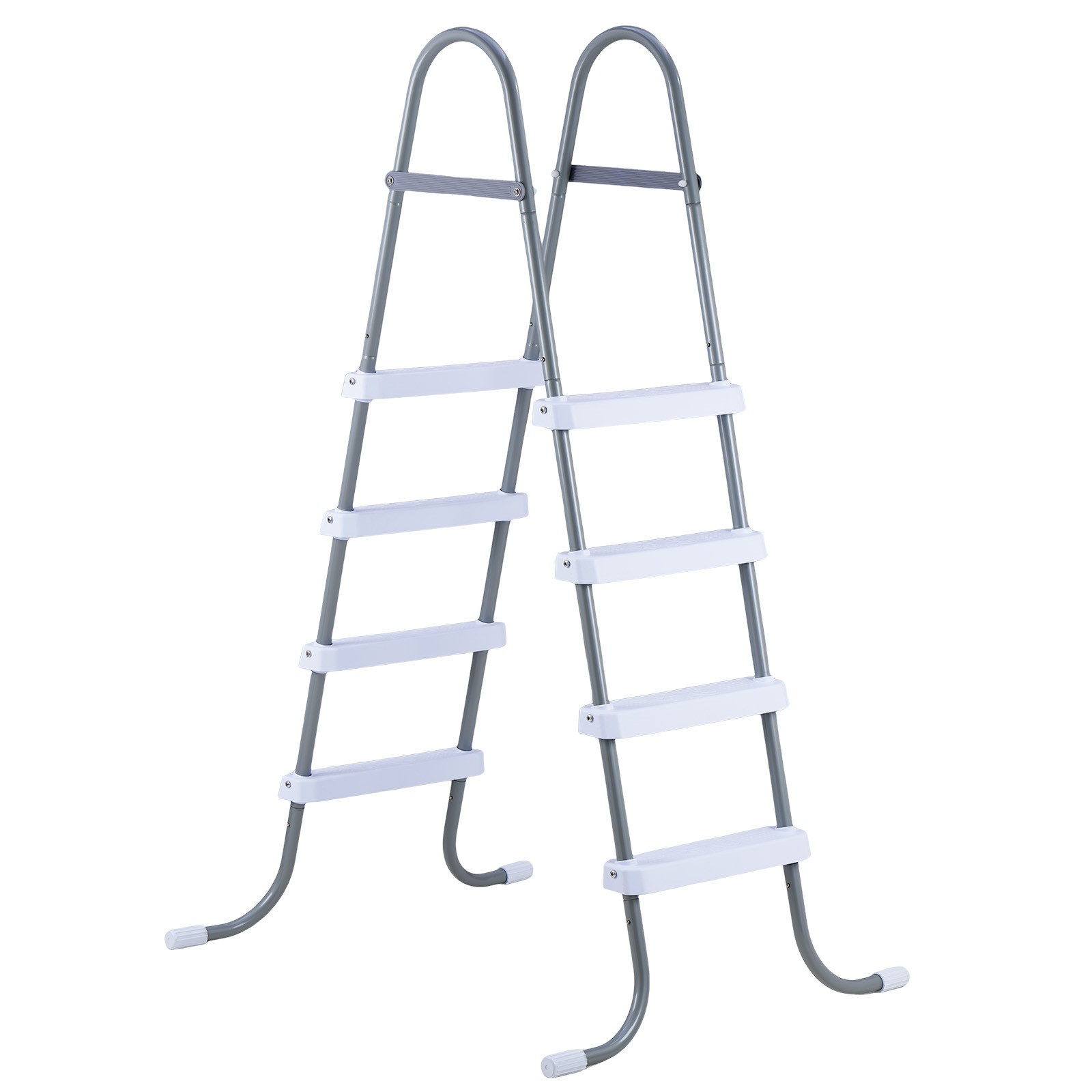 Uimoso 4-Step Steel A-Frame Pool Ladder for 48in Wall, 300lbs Capacity