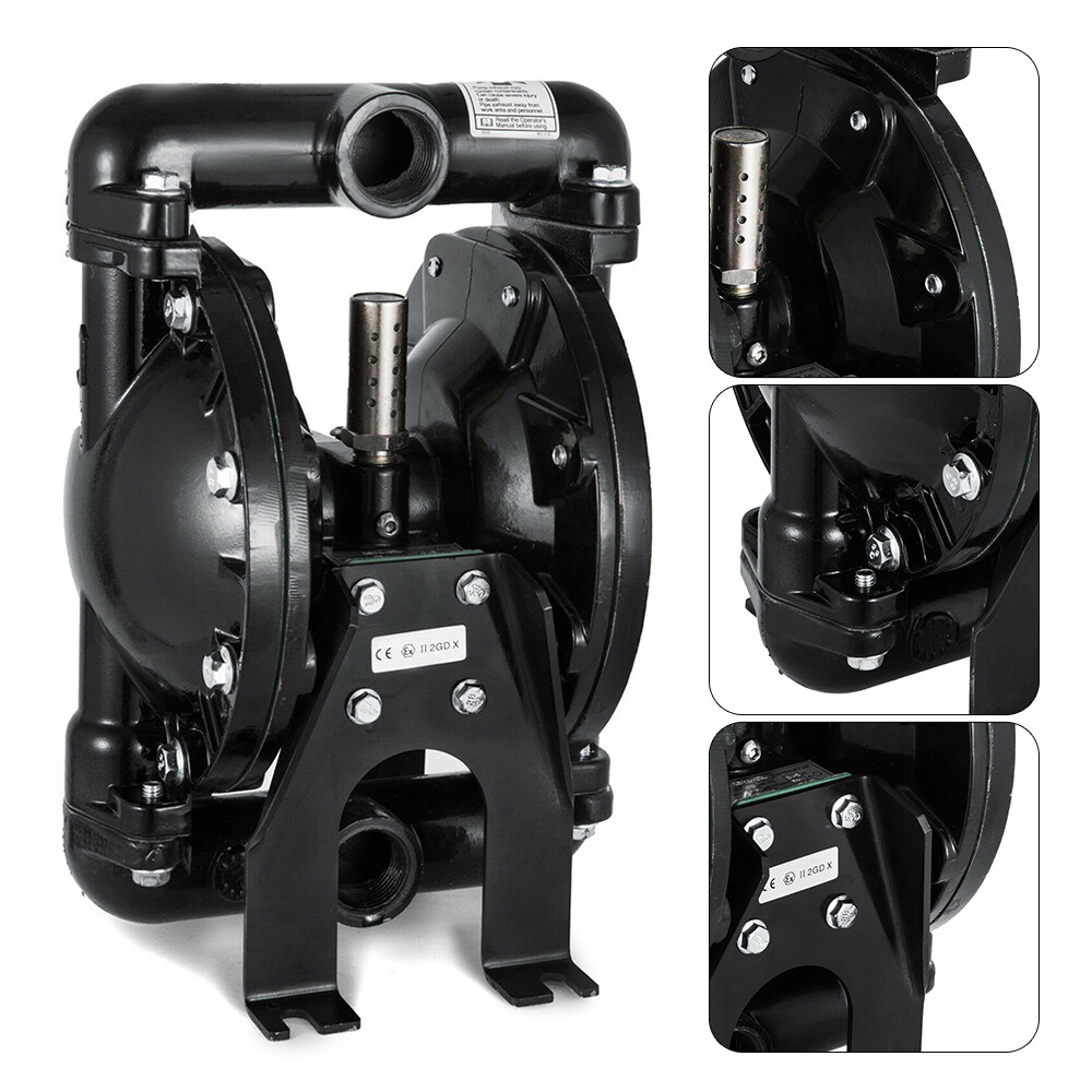 35Gpm Pneumatic Dual Diaphragm Pump Air-Operated Waste Oil Transfer Pump 120PSI