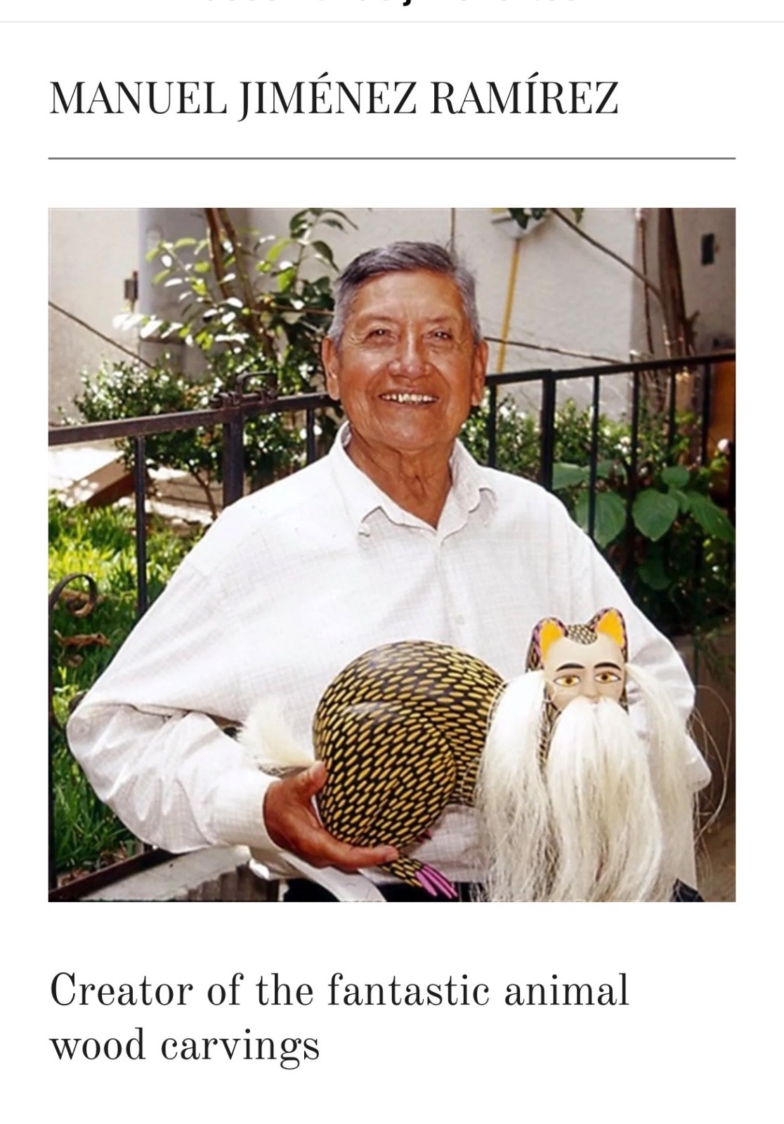 Manuel Jimenez~Oaxaca Alebrije Wood Animal Carving! Rare Early Piece of His!