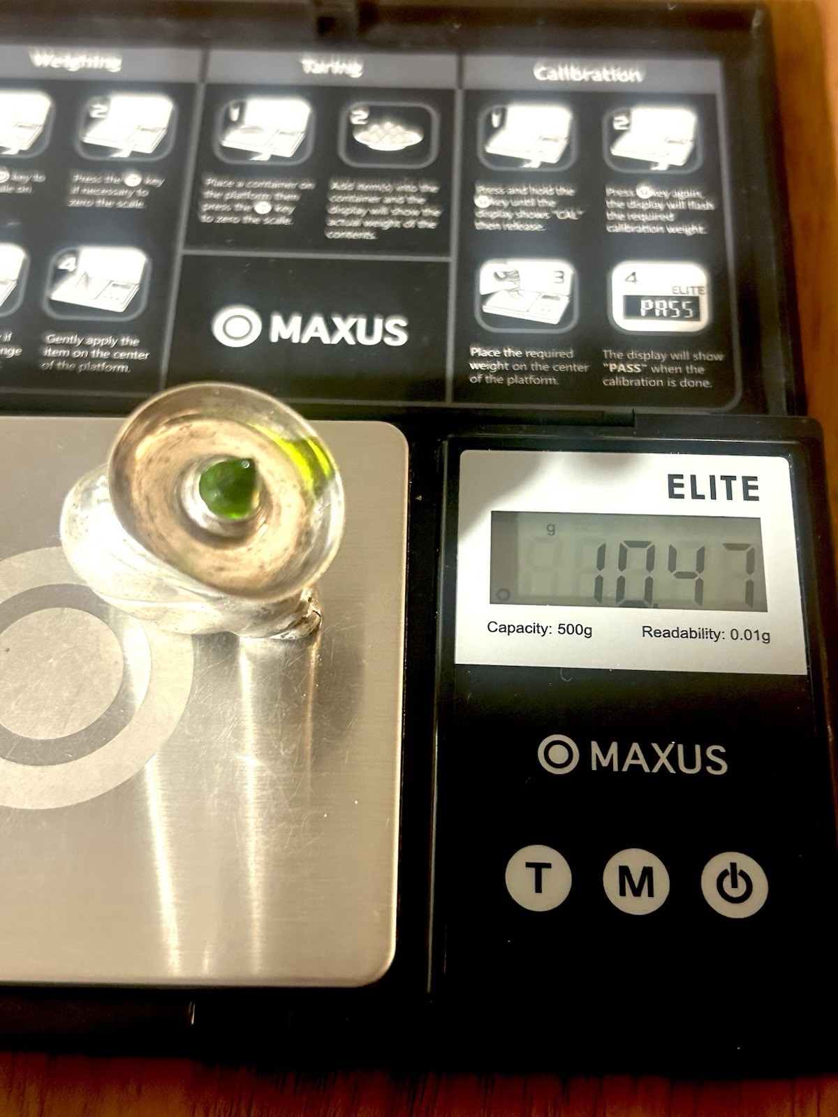 Vintage Sterling Silver Ormex Sombrero Man Perfume Bottle Green Stone Mexico