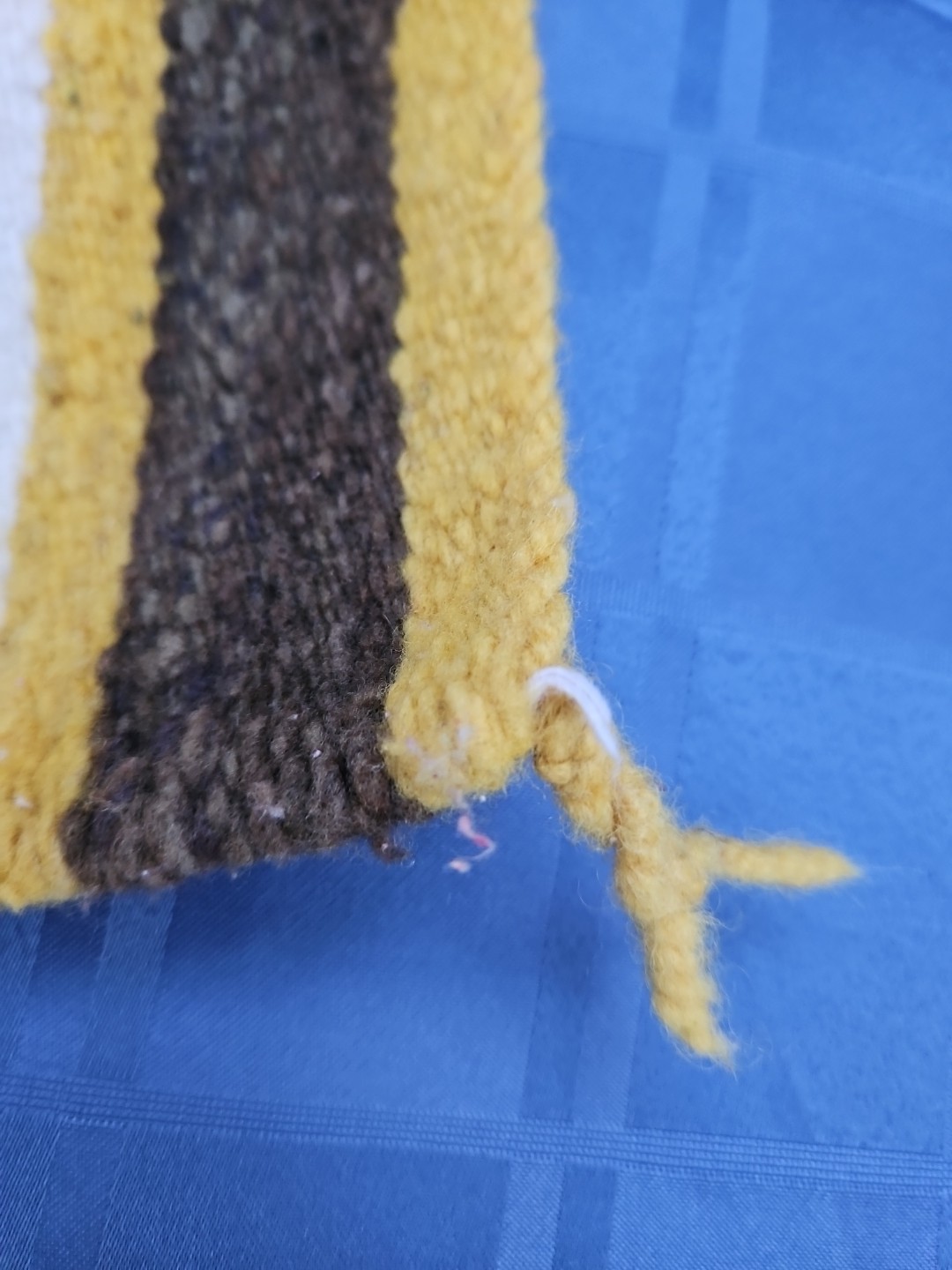 Vintage Navajo Rug Small Native American Indian 20x39 Geometric Weaving Antique