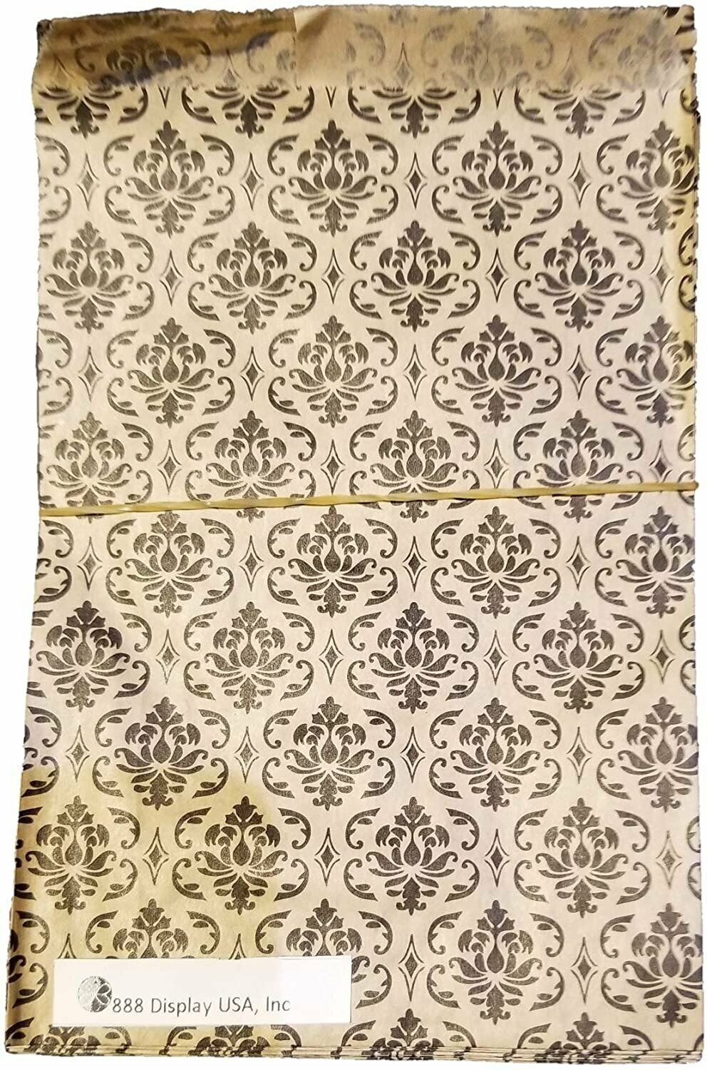 200 pcs Damask Paper Gift Bags Shopping Sales Tote Bags 4 Sizes available