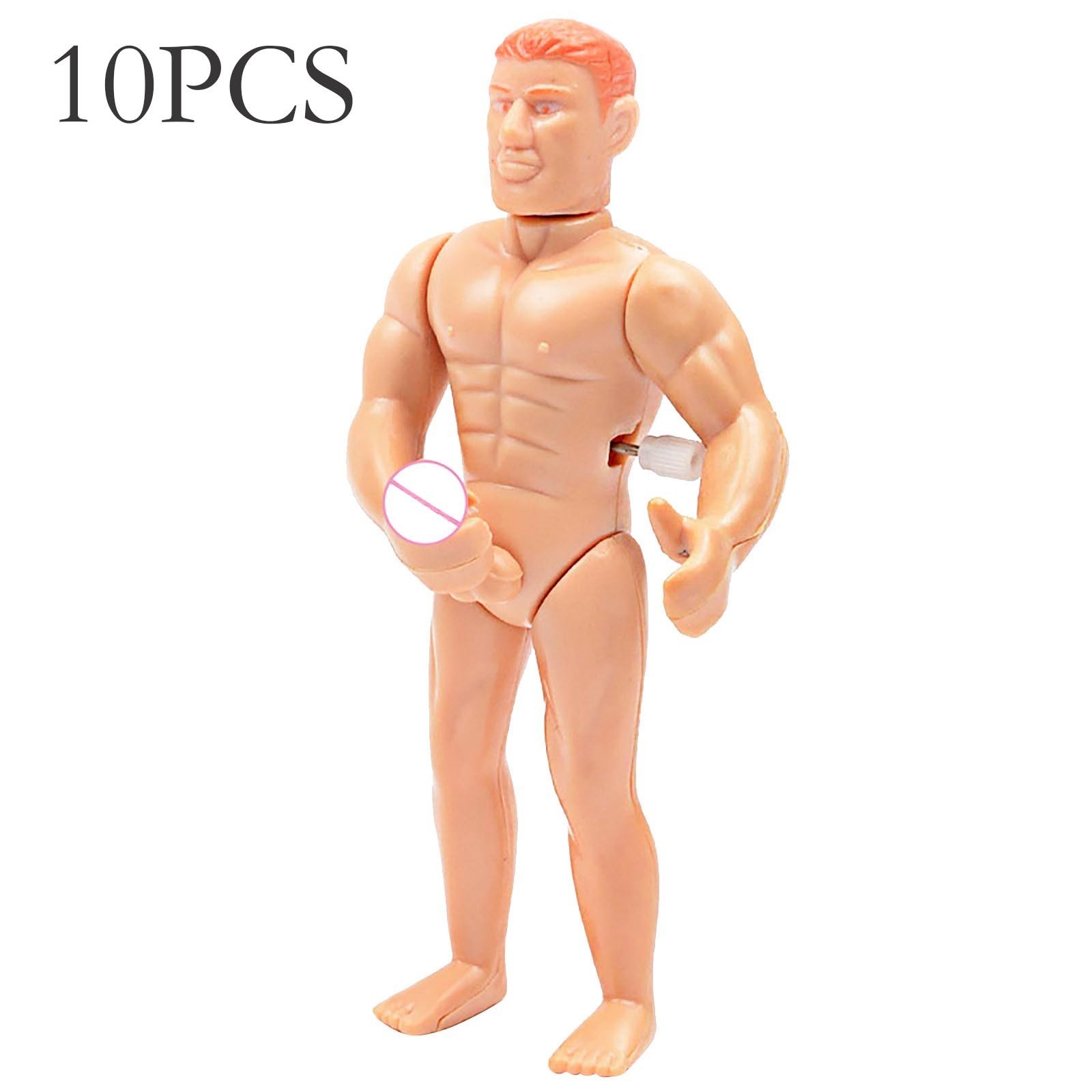 10PCS Wind Up Toys Novelty Funny Toy Assortment Adult Sexy Musle Party Favors